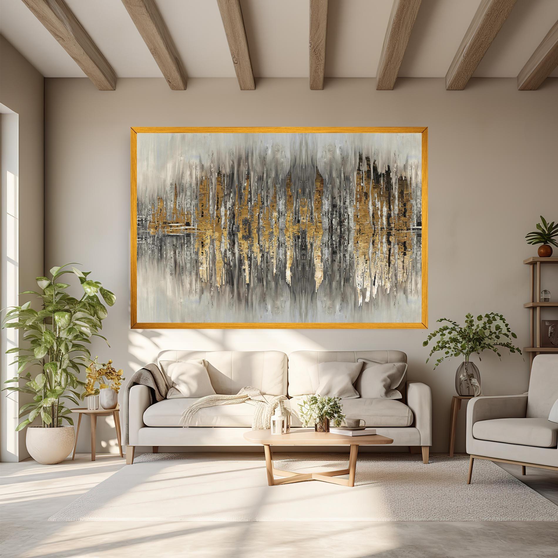 Tablou Canvas Acrylic Silver Paint mockup 6