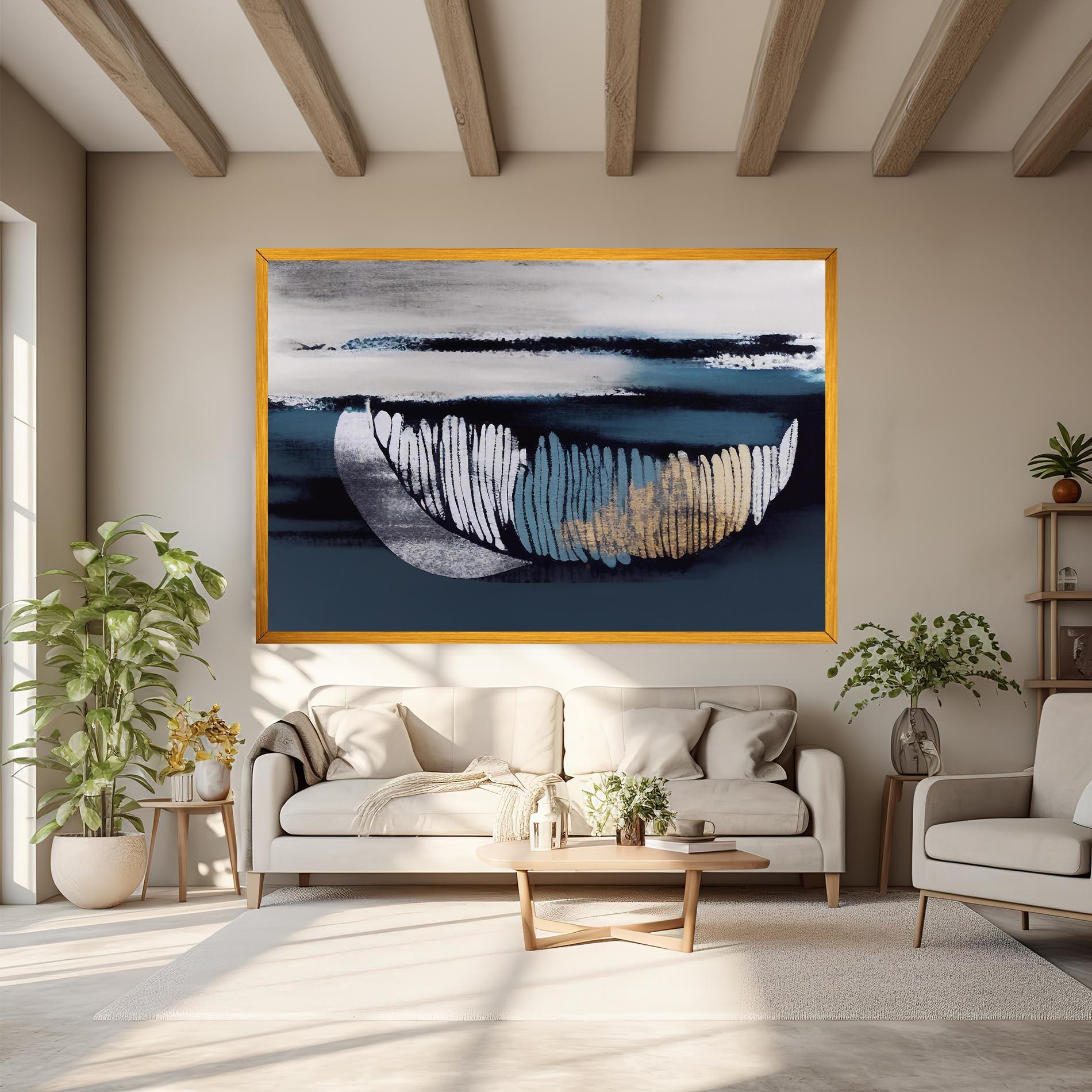 Tablou Canvas Blue Feather mockup 6