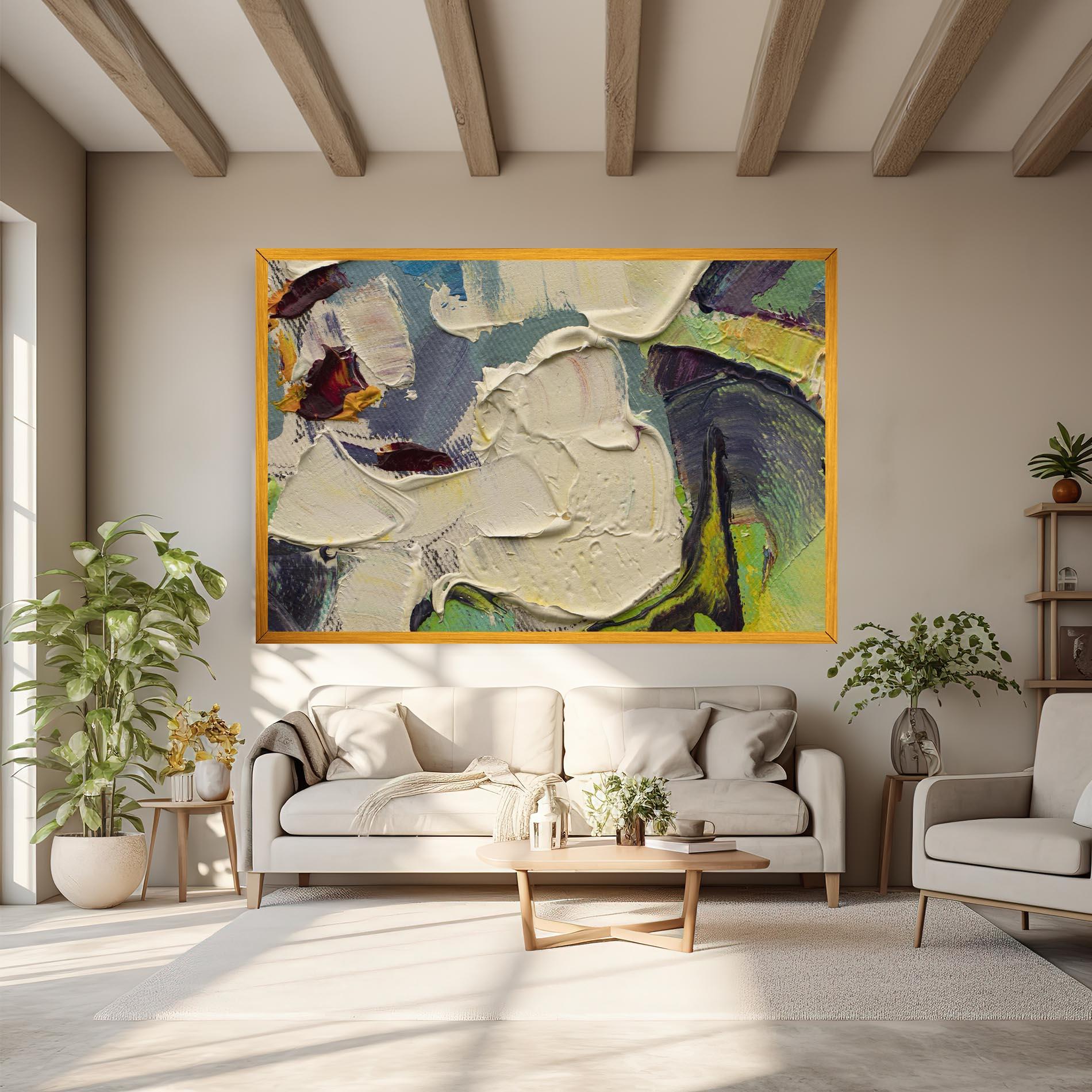 Tablou Canvas Closeup Oil Painting mockup 6