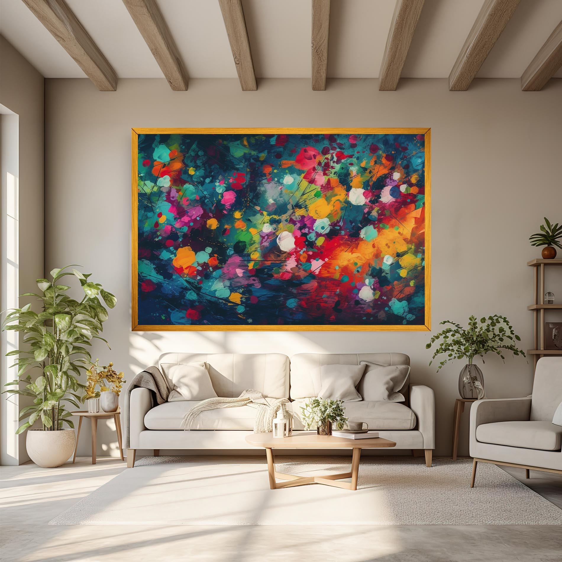 Tablou Canvas Colors Blue Background mockup 6