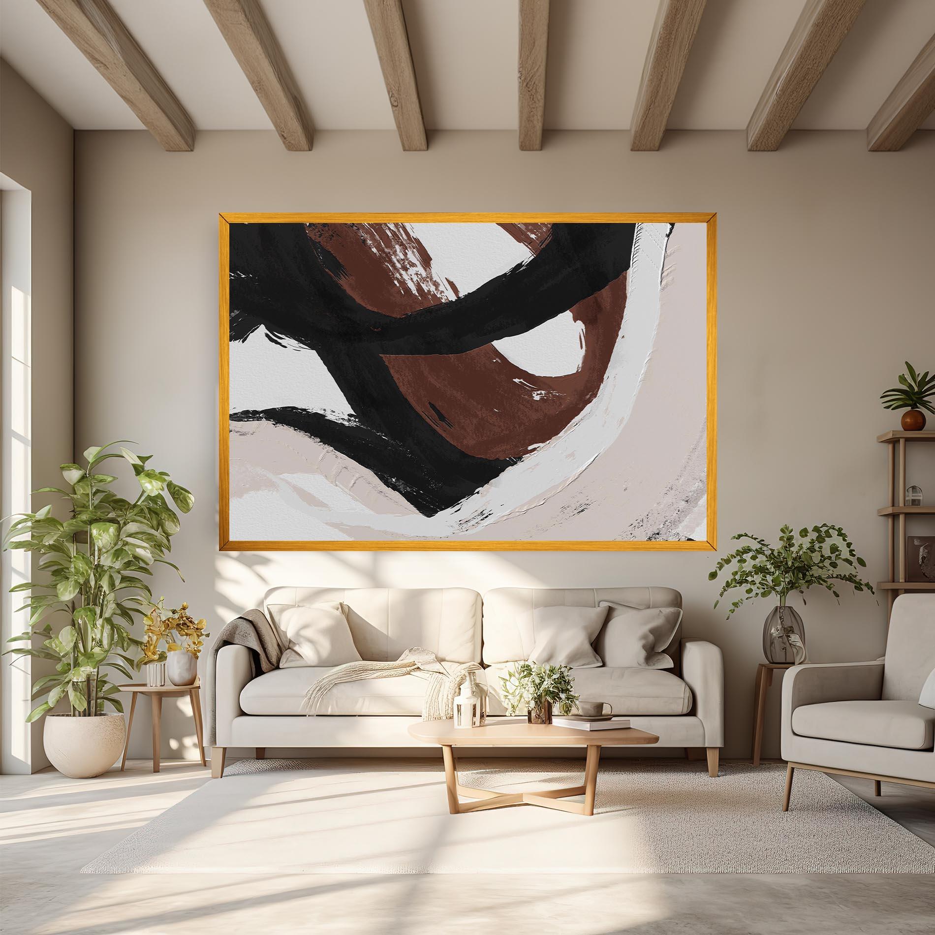 Tablou Canvas Cream Abstract mockup 6