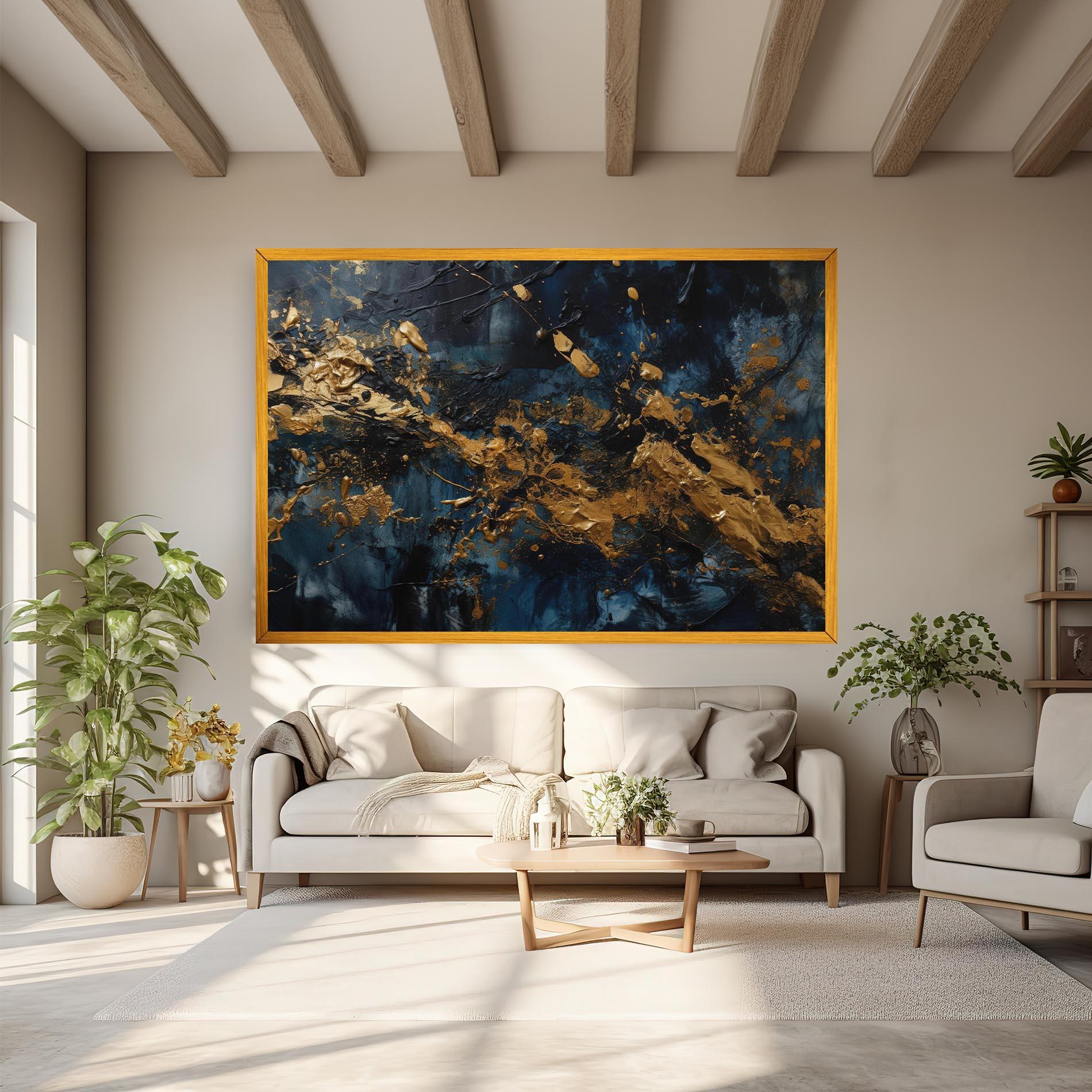 Tablou Canvas Gold Explosion mockup 6