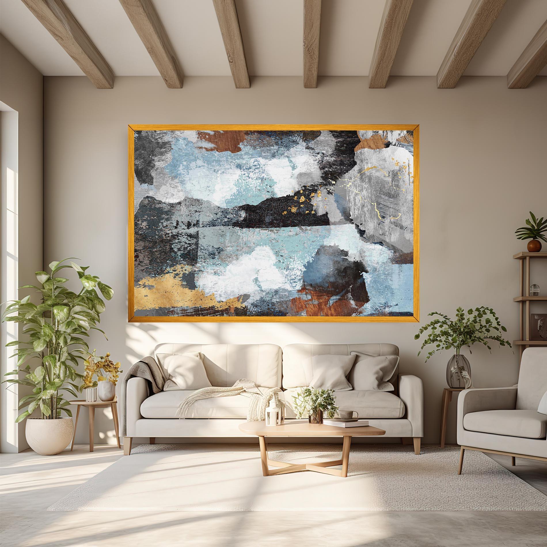 Tablou Canvas Gold Little Points mockup 6