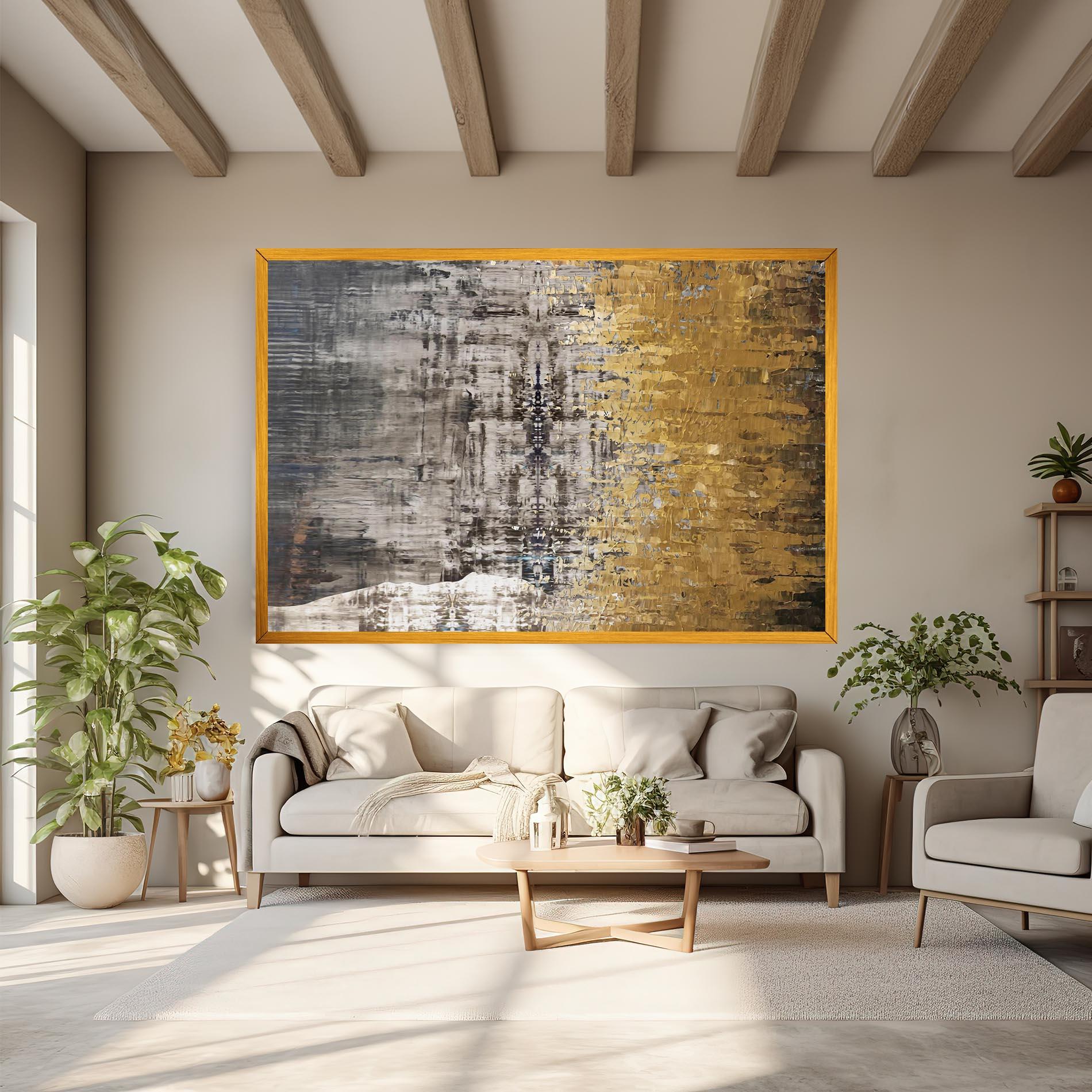 Tablou Canvas Gold Oil Paint mockup 6