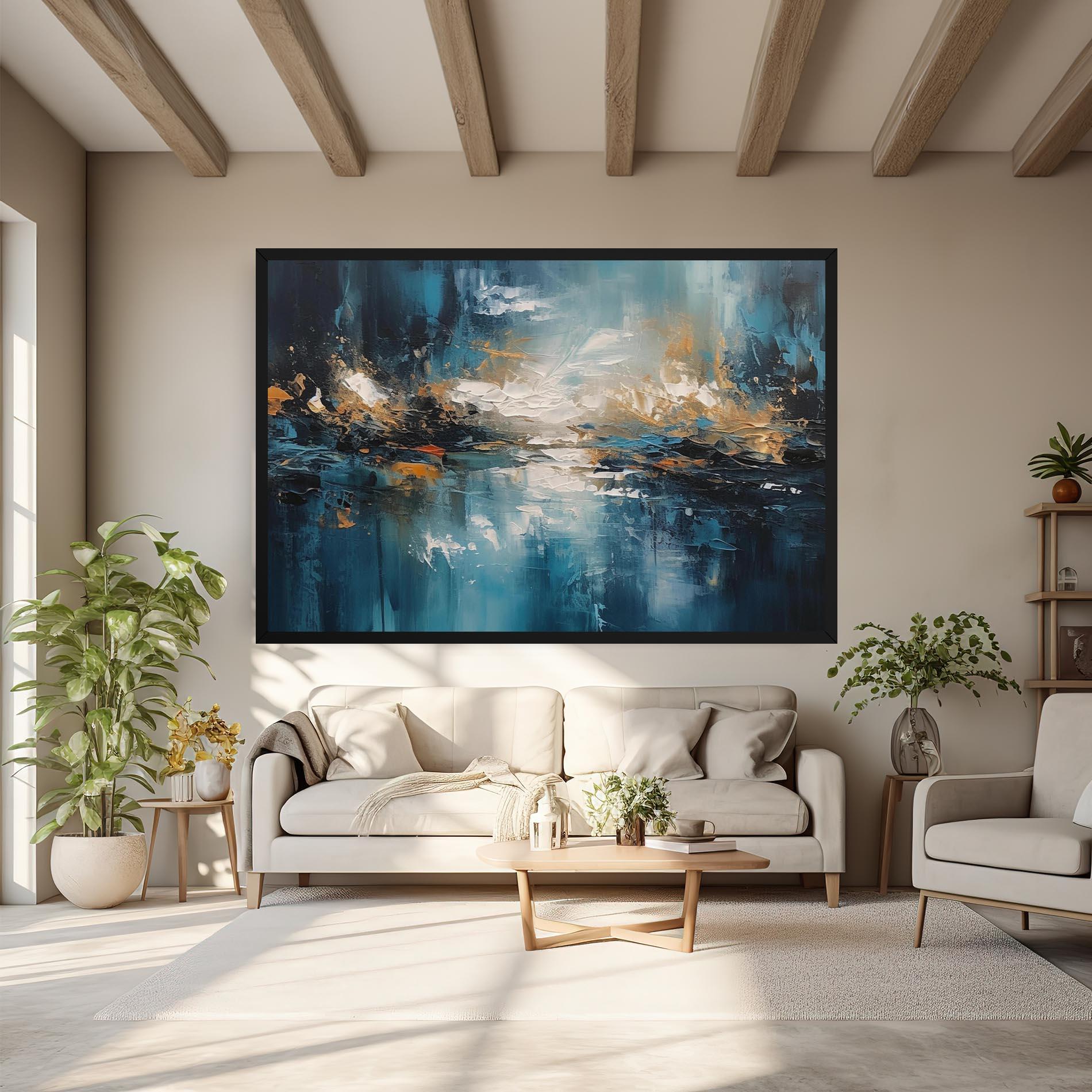 Tablou Canvas Abstract Blue Art mockup 6