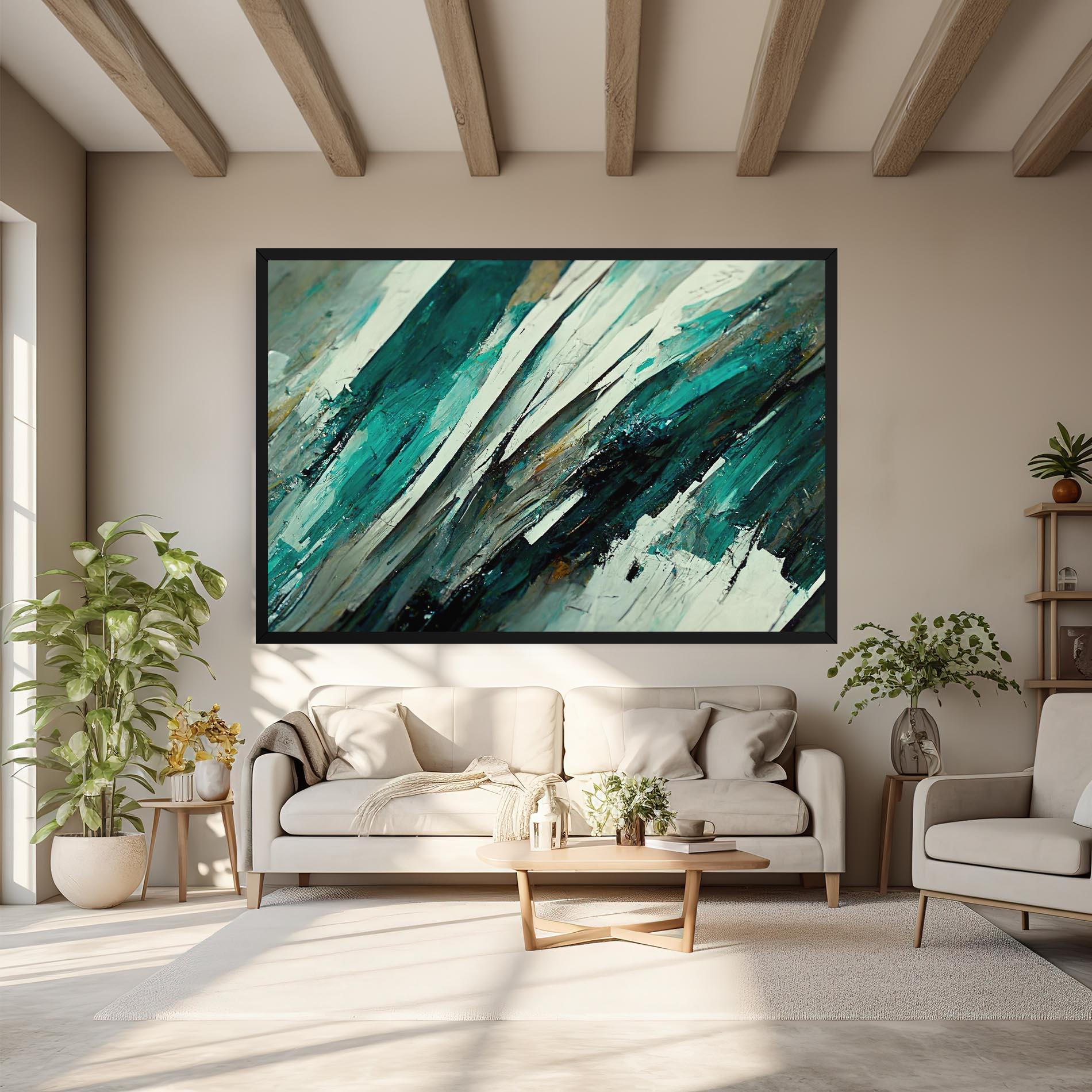 Tablou Canvas Abstract Green Artwork mockup 6