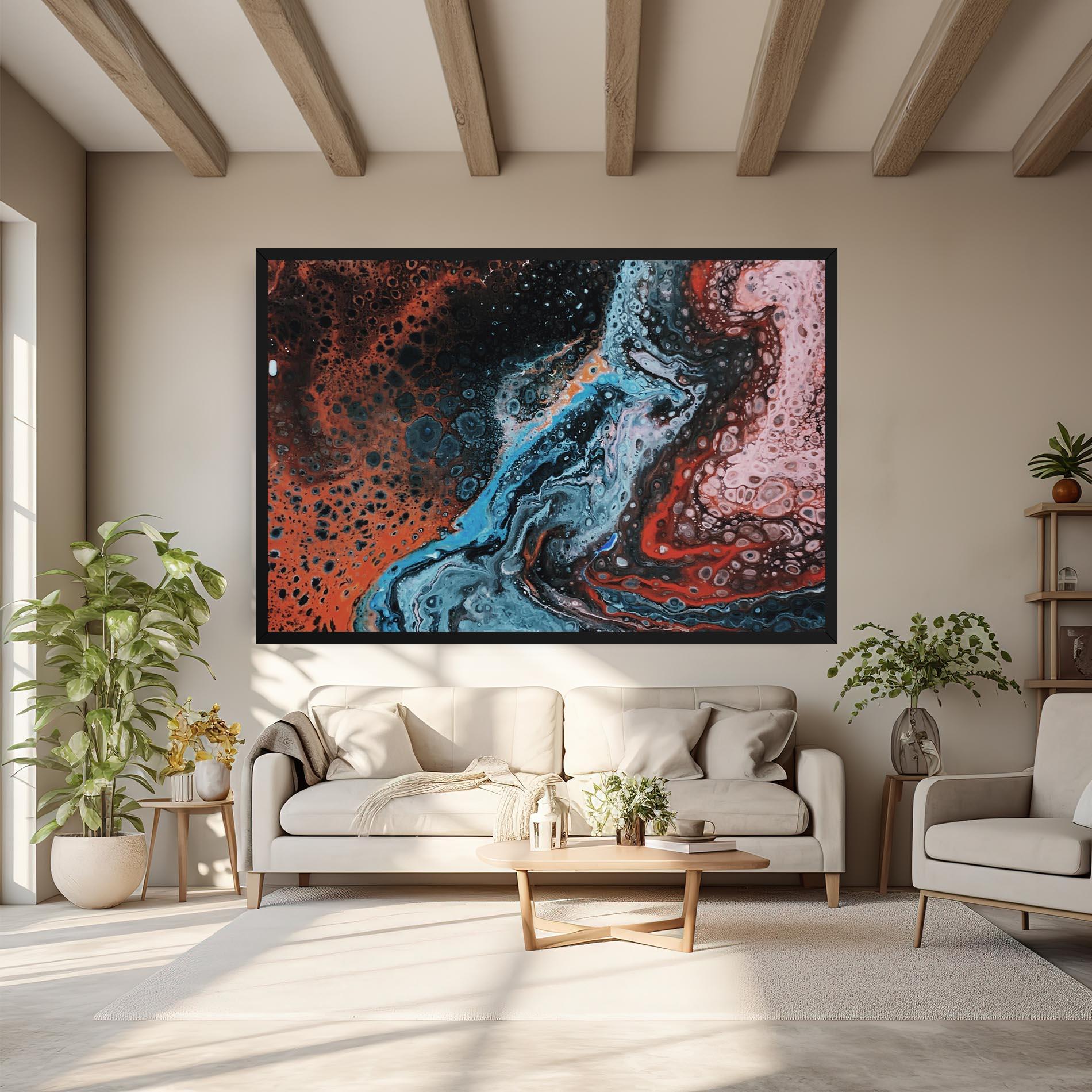 Tablou Canvas Abstract Turqoise Colors mockup 6