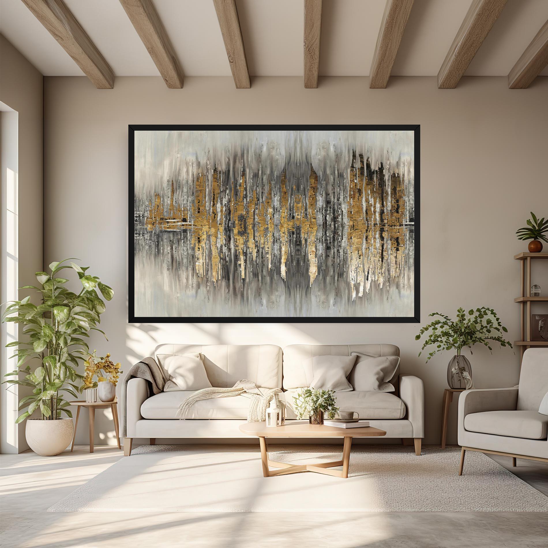 Tablou Canvas Acrylic Silver Paint mockup 6