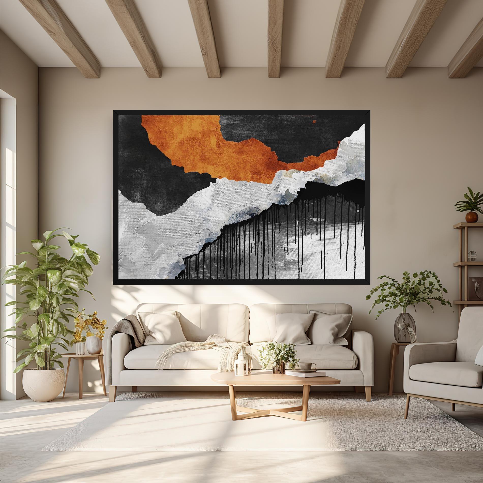 Tablou Canvas Black Paint Flowing mockup 6