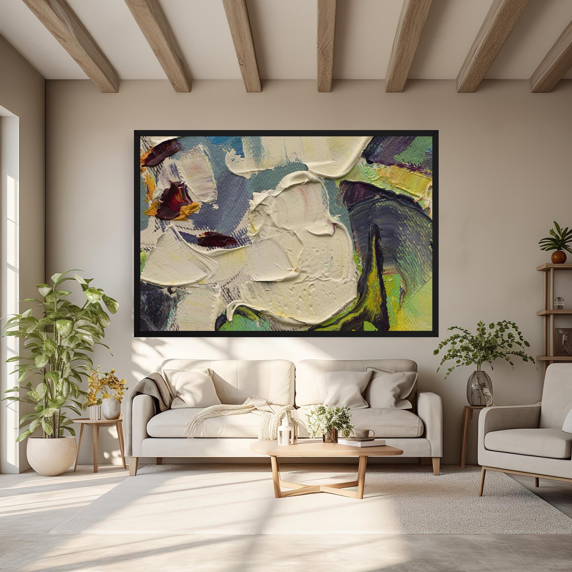 Tablou Canvas Closeup Oil Painting mockup 6