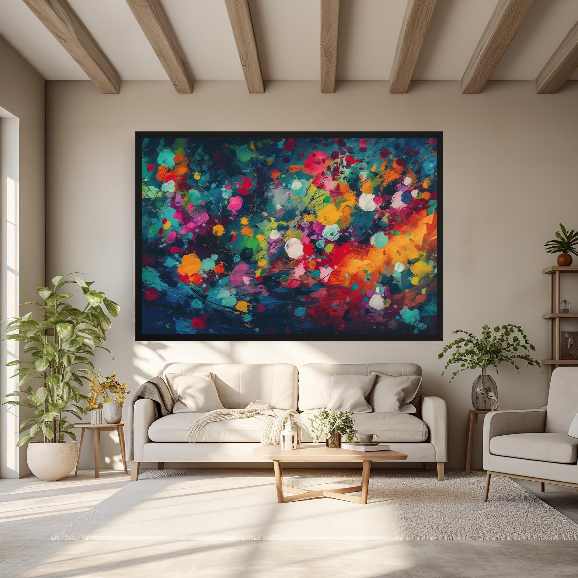 Tablou Canvas Colors Blue Background mockup 6