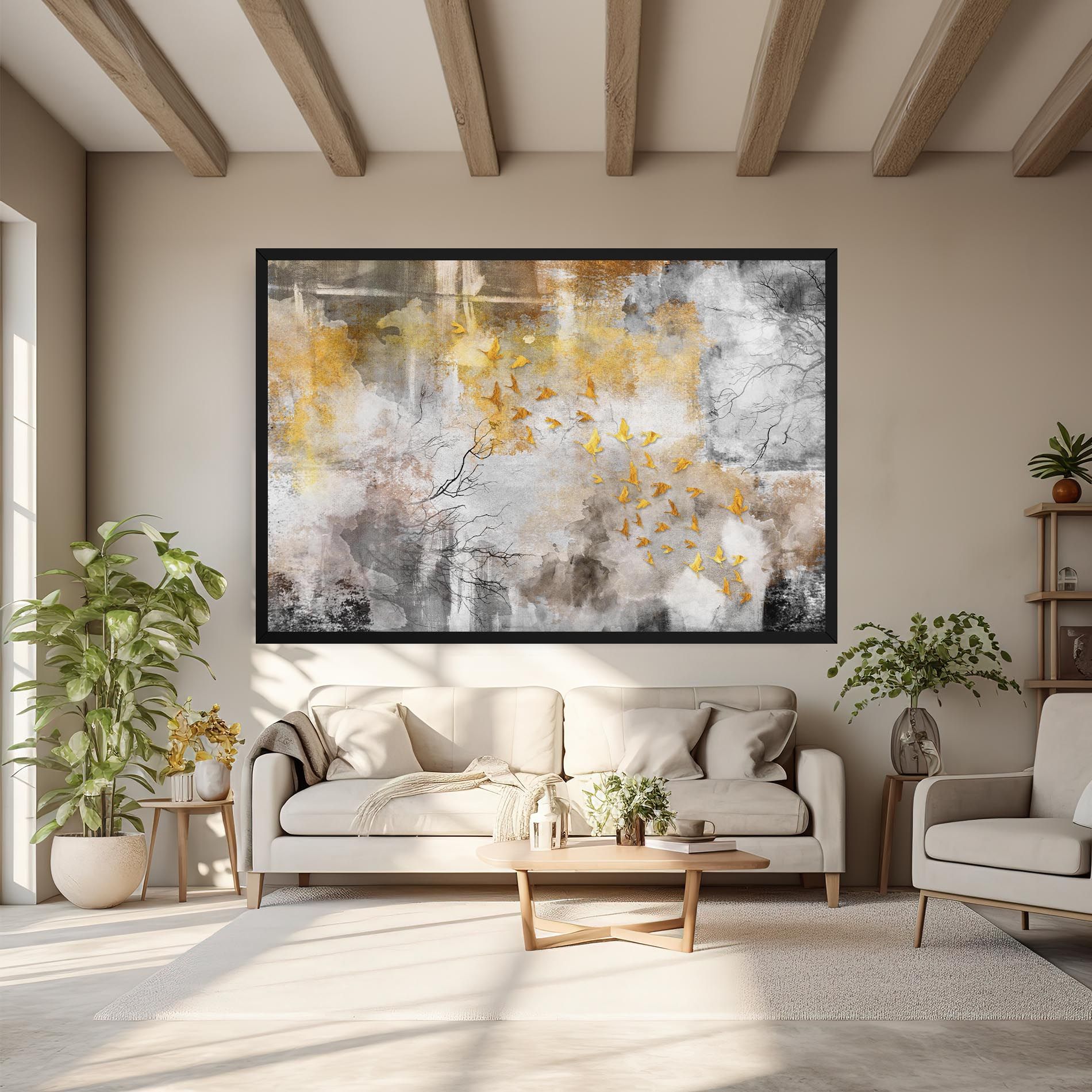 Gold Birds Flying mockup 6