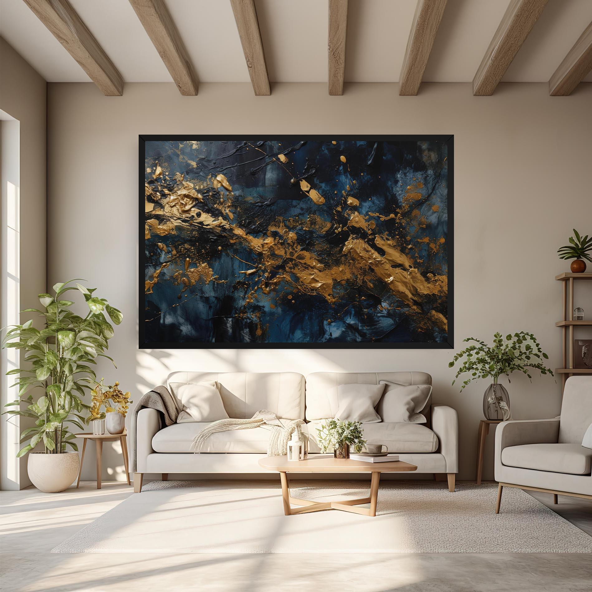 Tablou Canvas Gold Explosion mockup 6