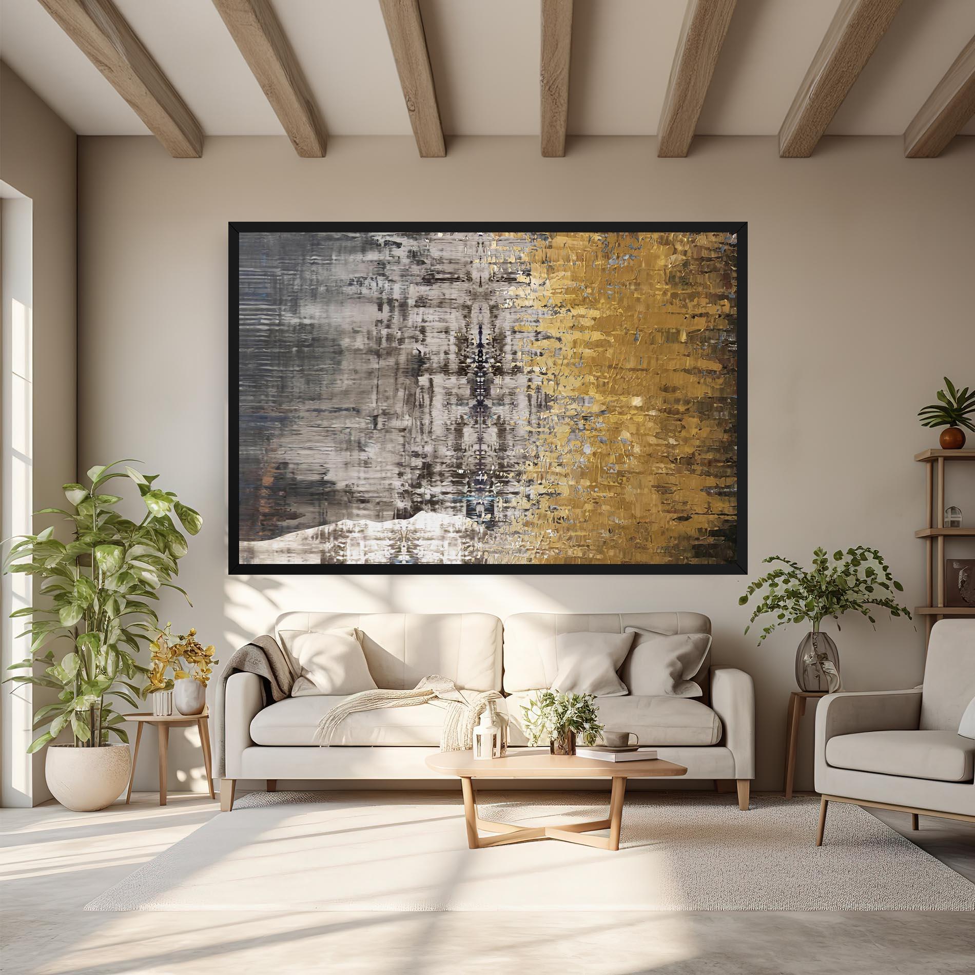 Tablou Canvas Gold Oil Paint mockup 6