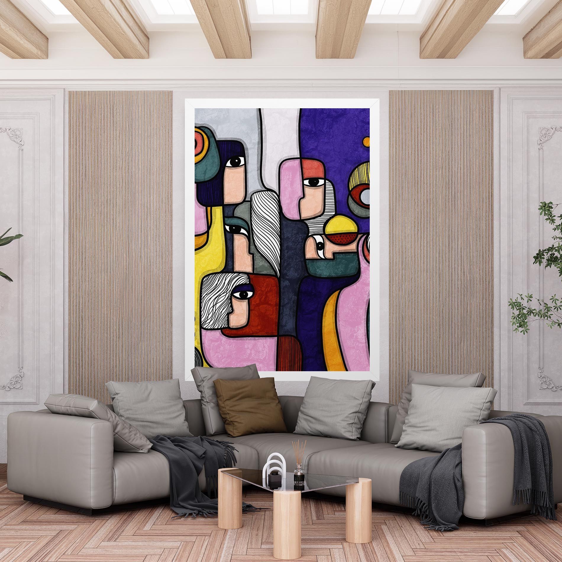 Abstract Looking Eyes mockup 6