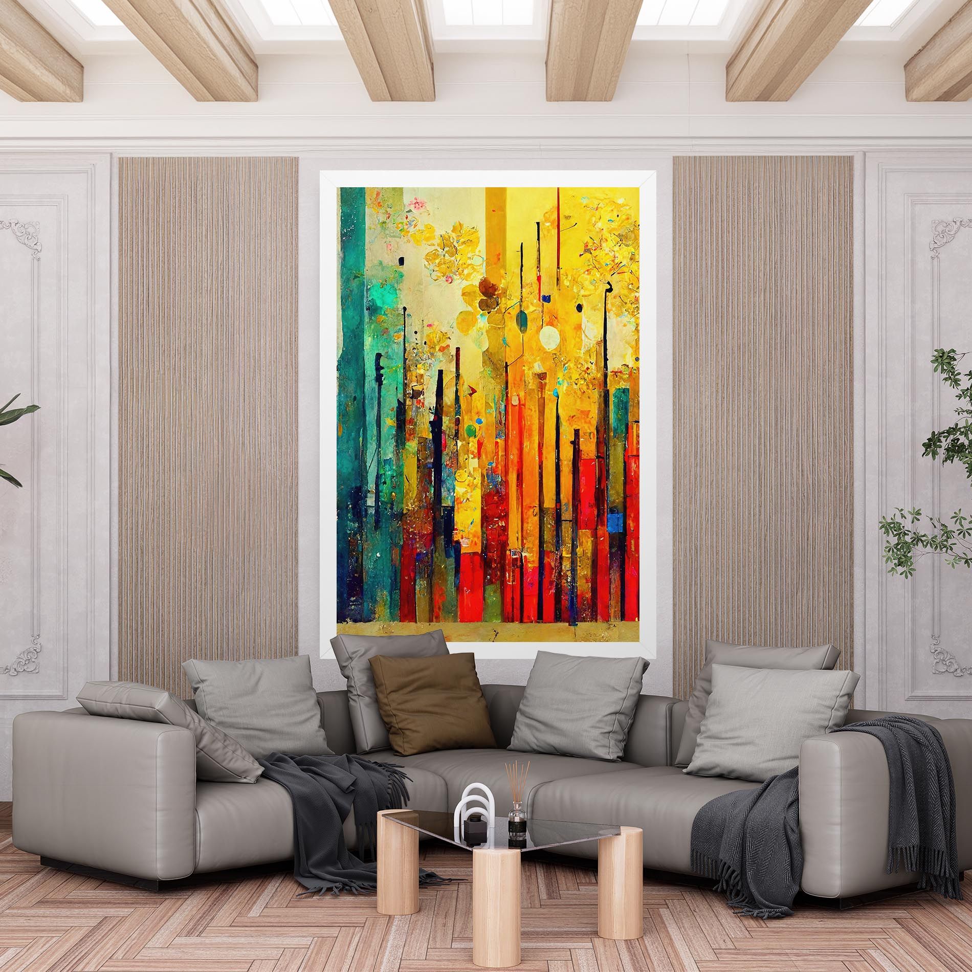 Black Lines On Yellow Light mockup 6