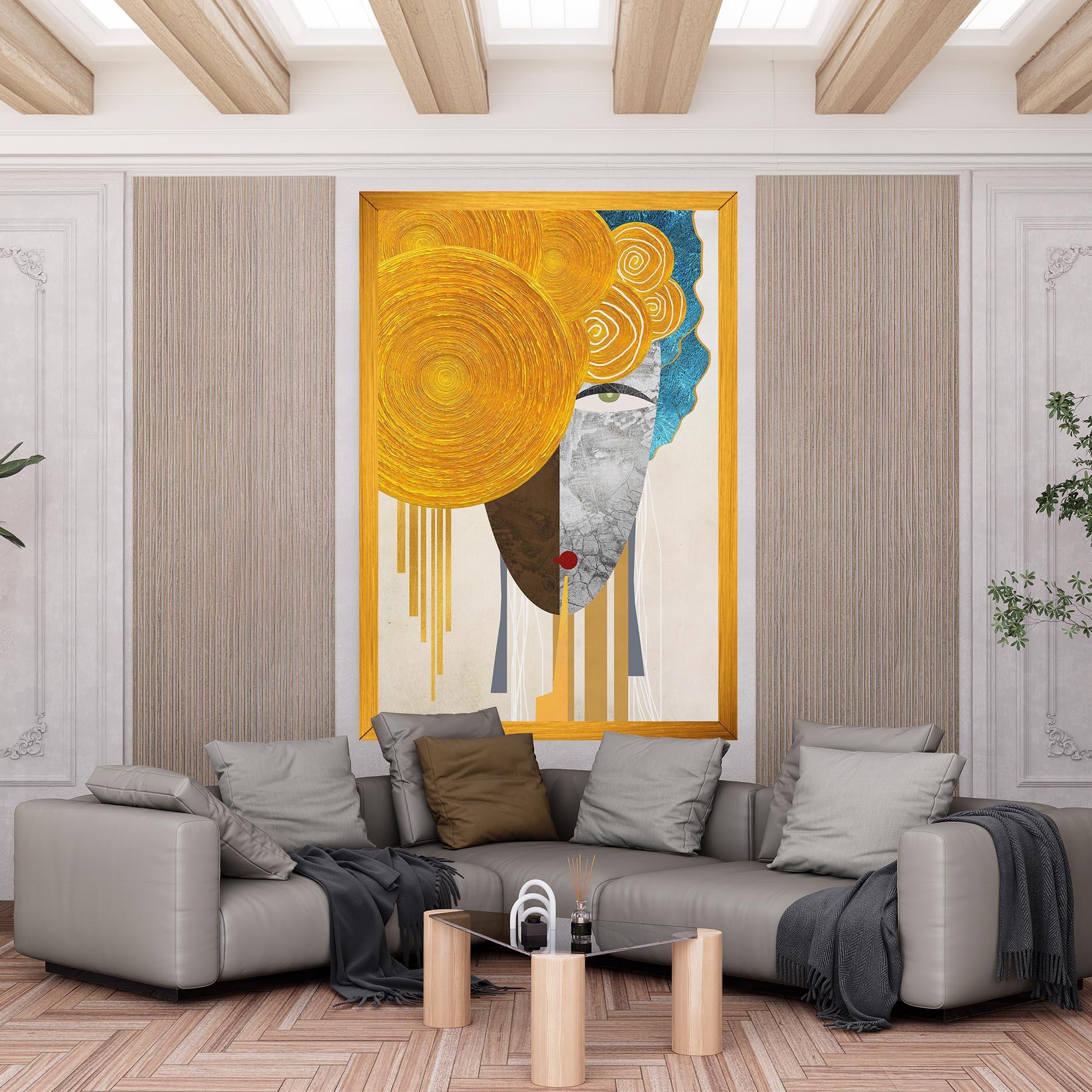 Tablou Canvas Abstract Grey Face 1 mockup 6