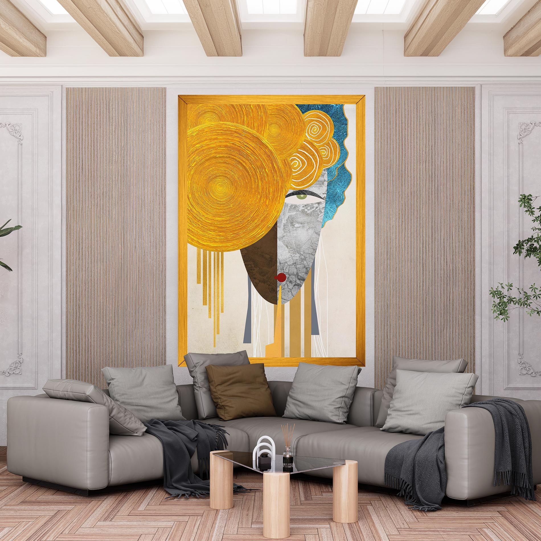 Abstract Grey Face 1 mockup 6