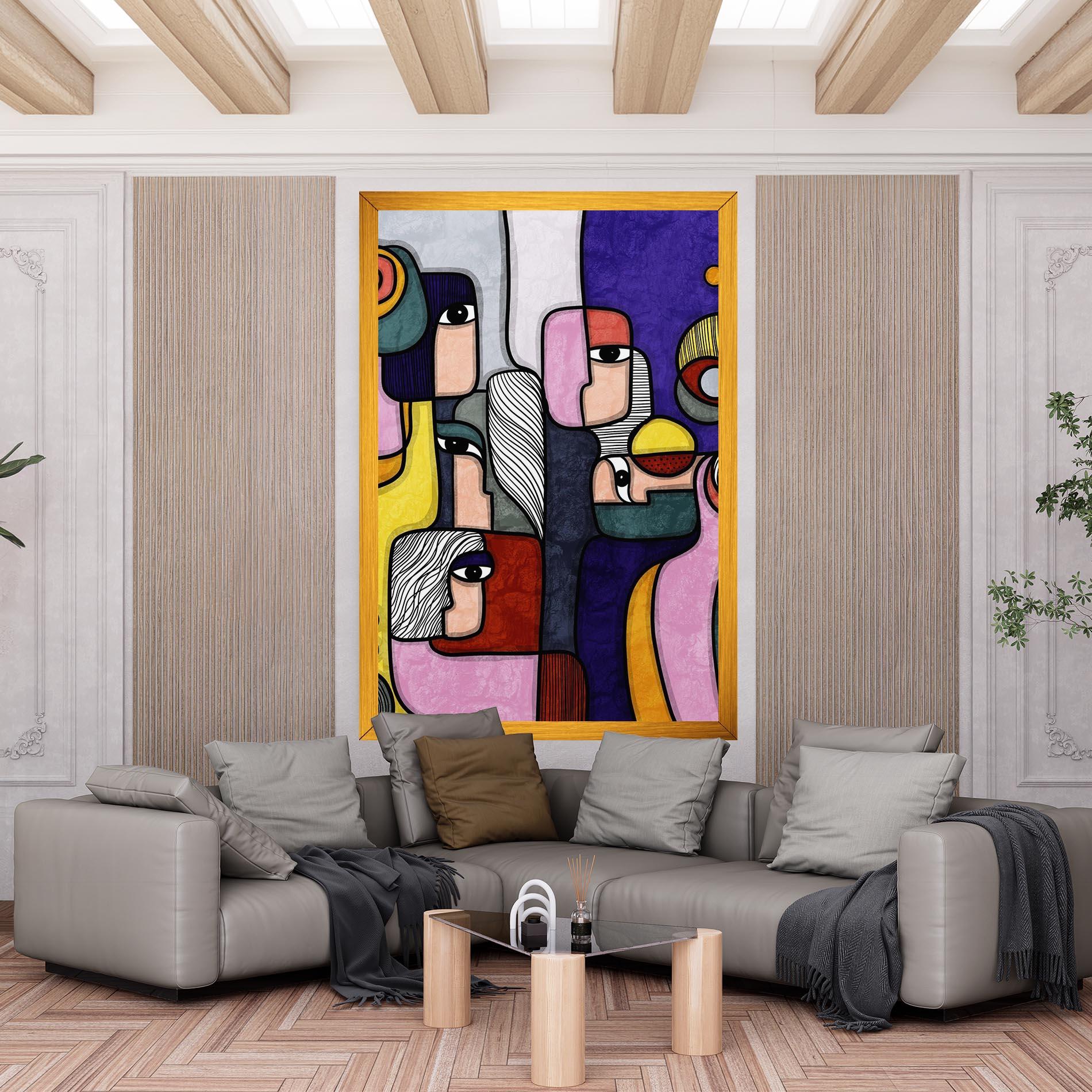 Tablou Canvas Abstract Looking Eyes mockup 6