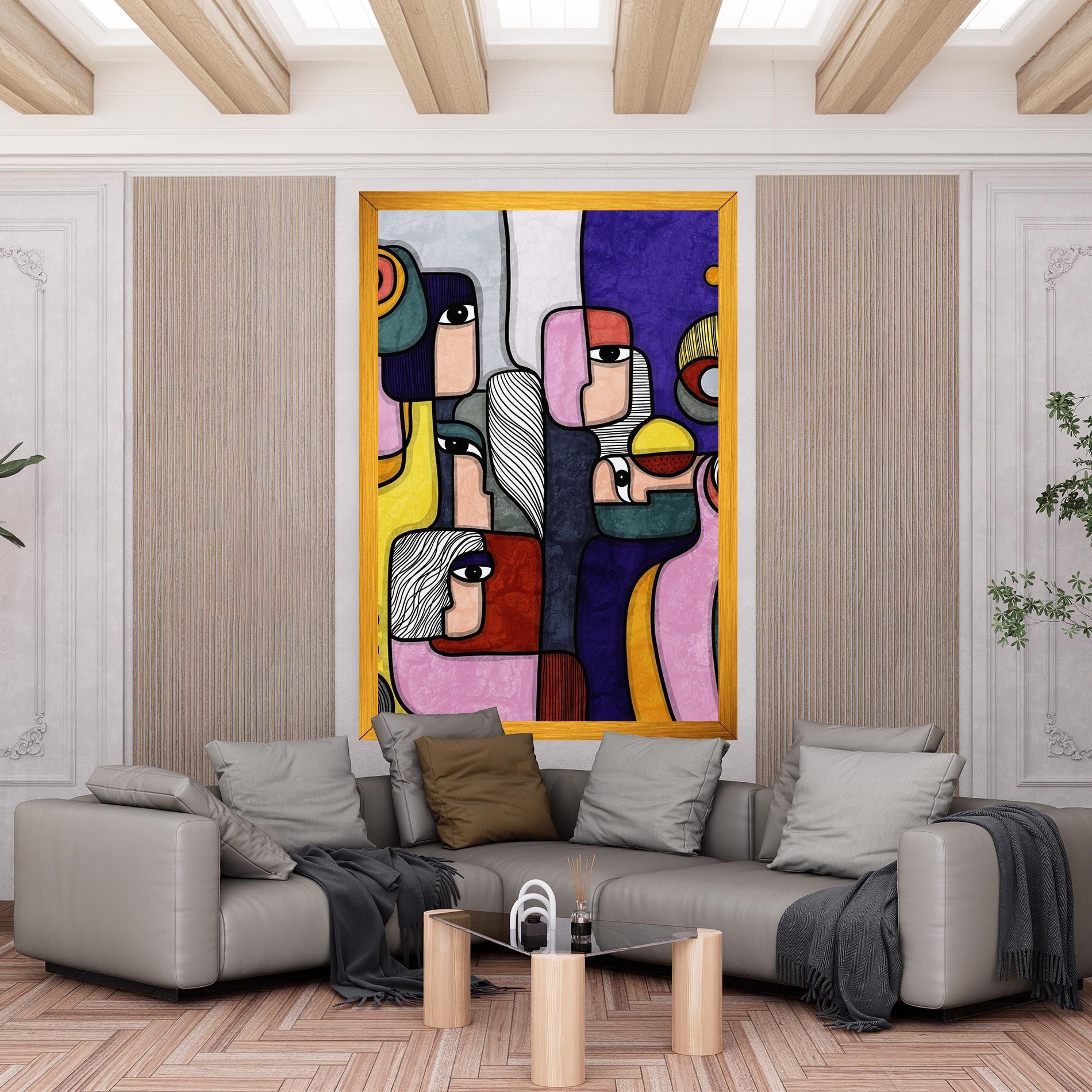 Abstract Looking Eyes mockup 6