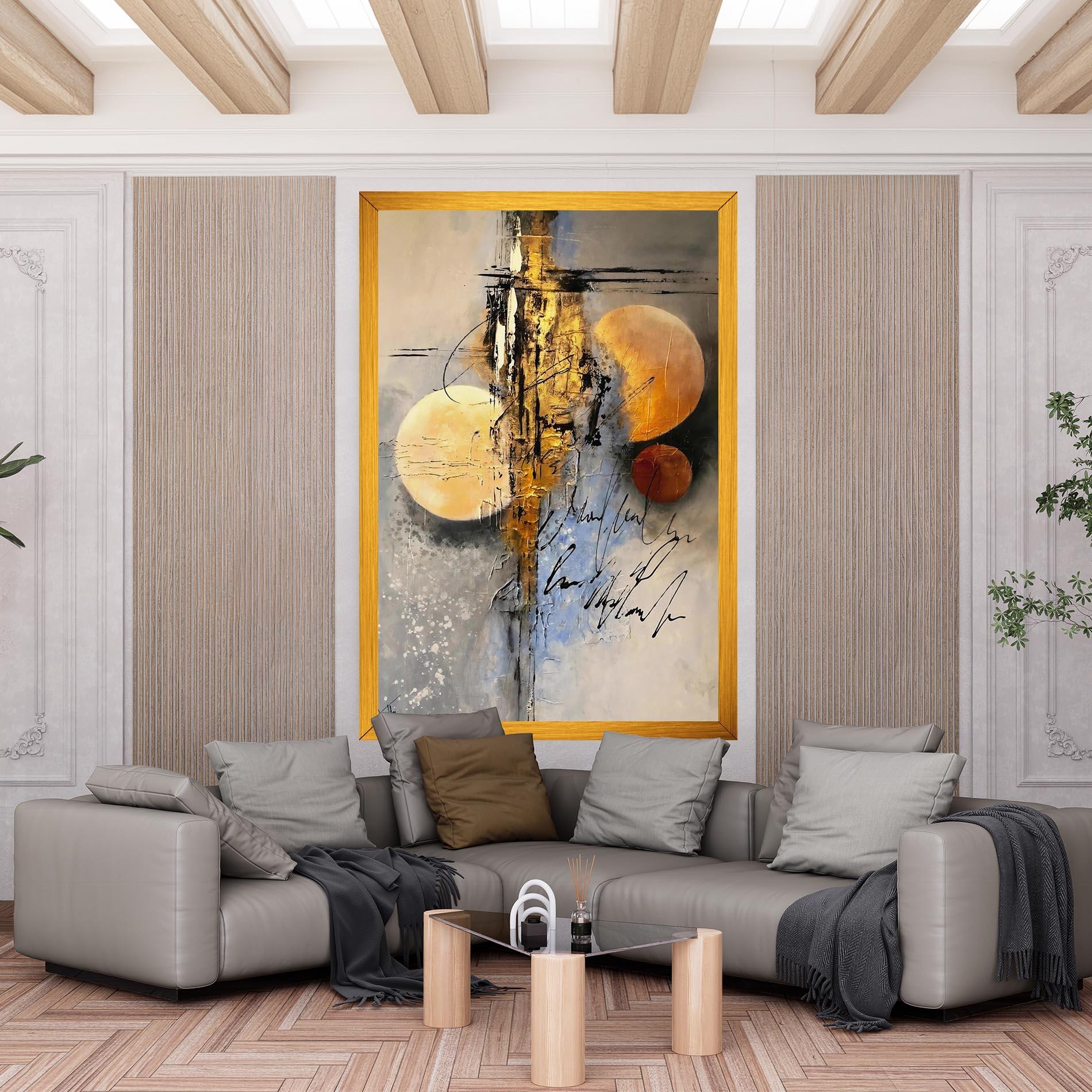 Tablou Canvas Abstract Moons mockup 6