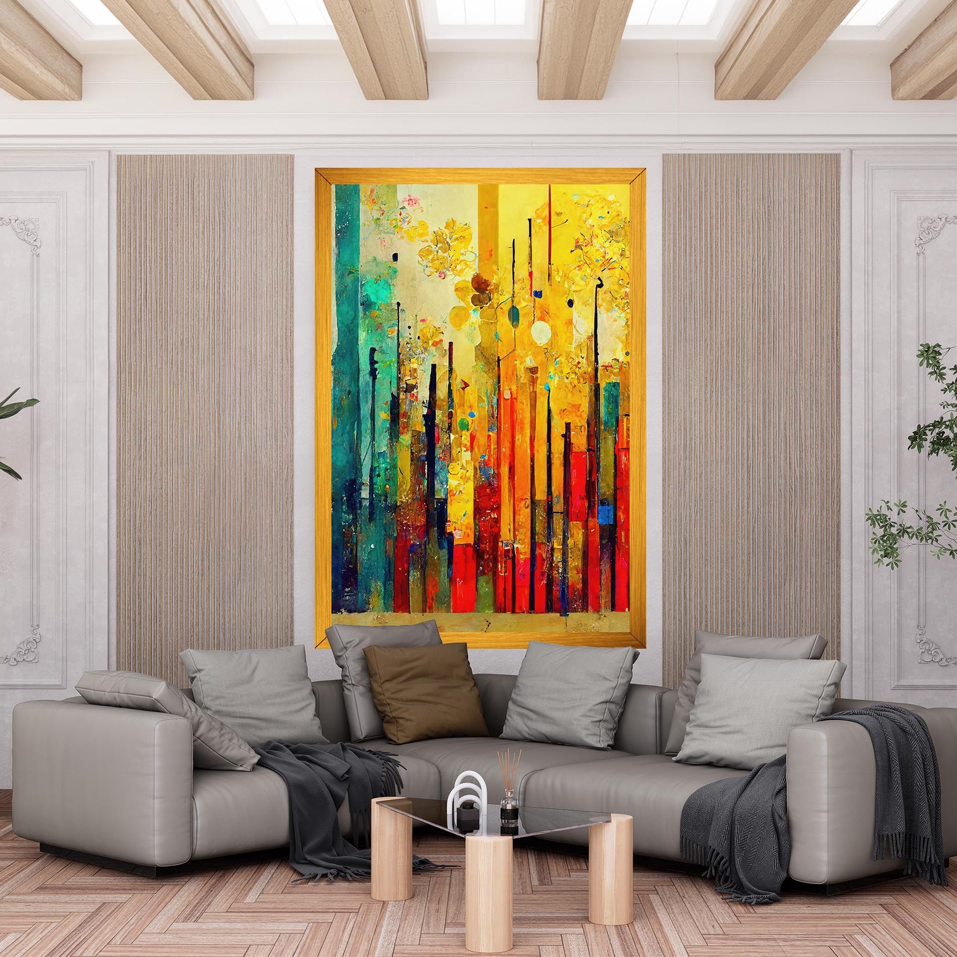 Black Lines On Yellow Light mockup 6