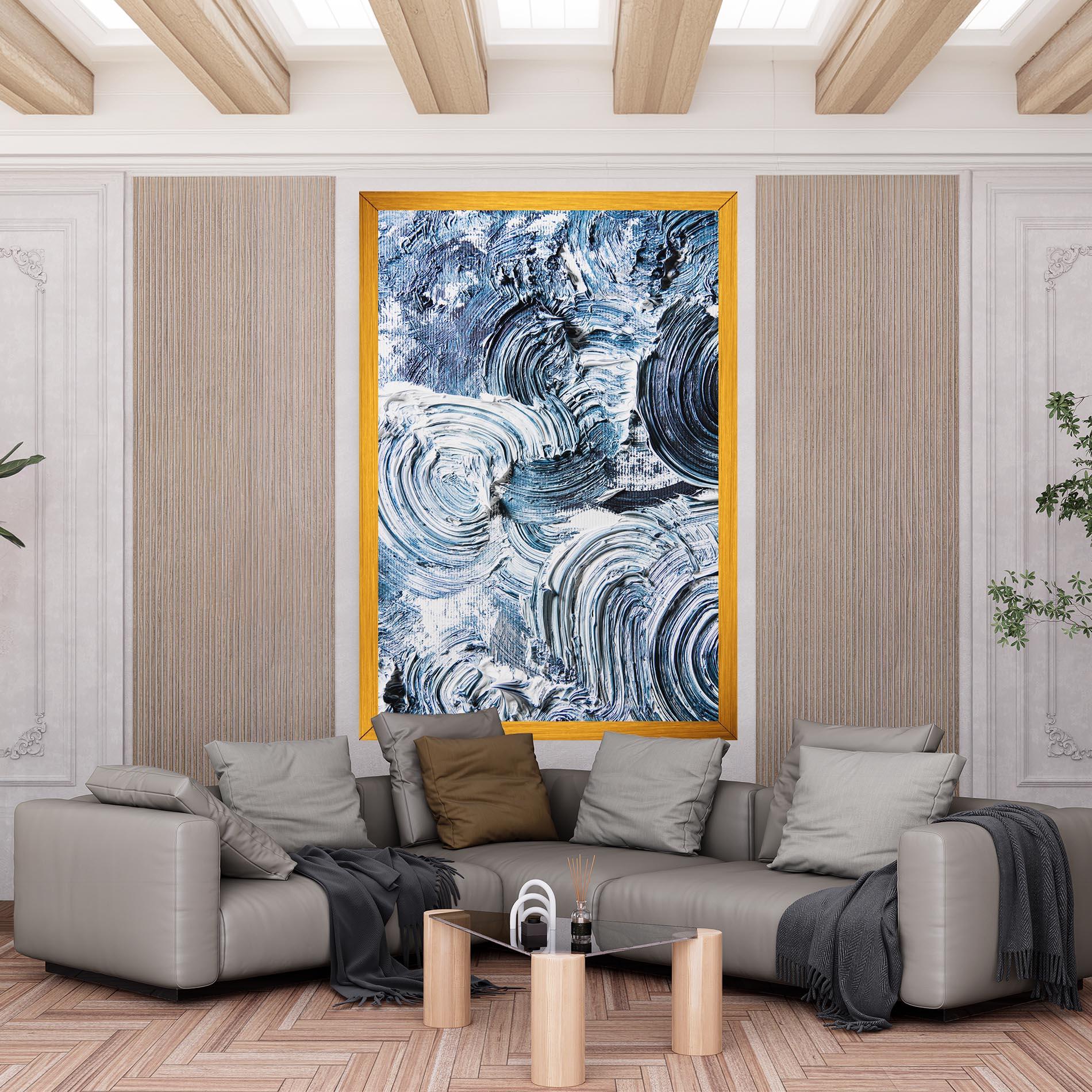 Tablou Canvas Cream Textured Painting mockup 6