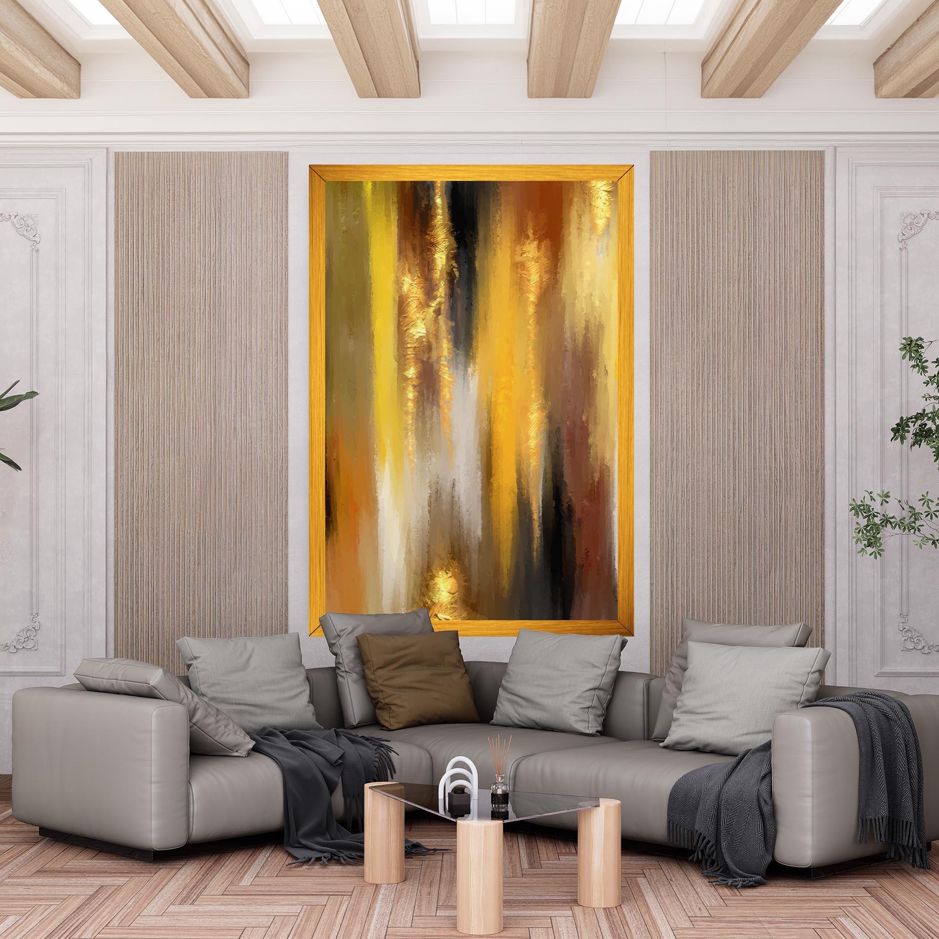 Tablou Canvas Golden Brown Art mockup 6