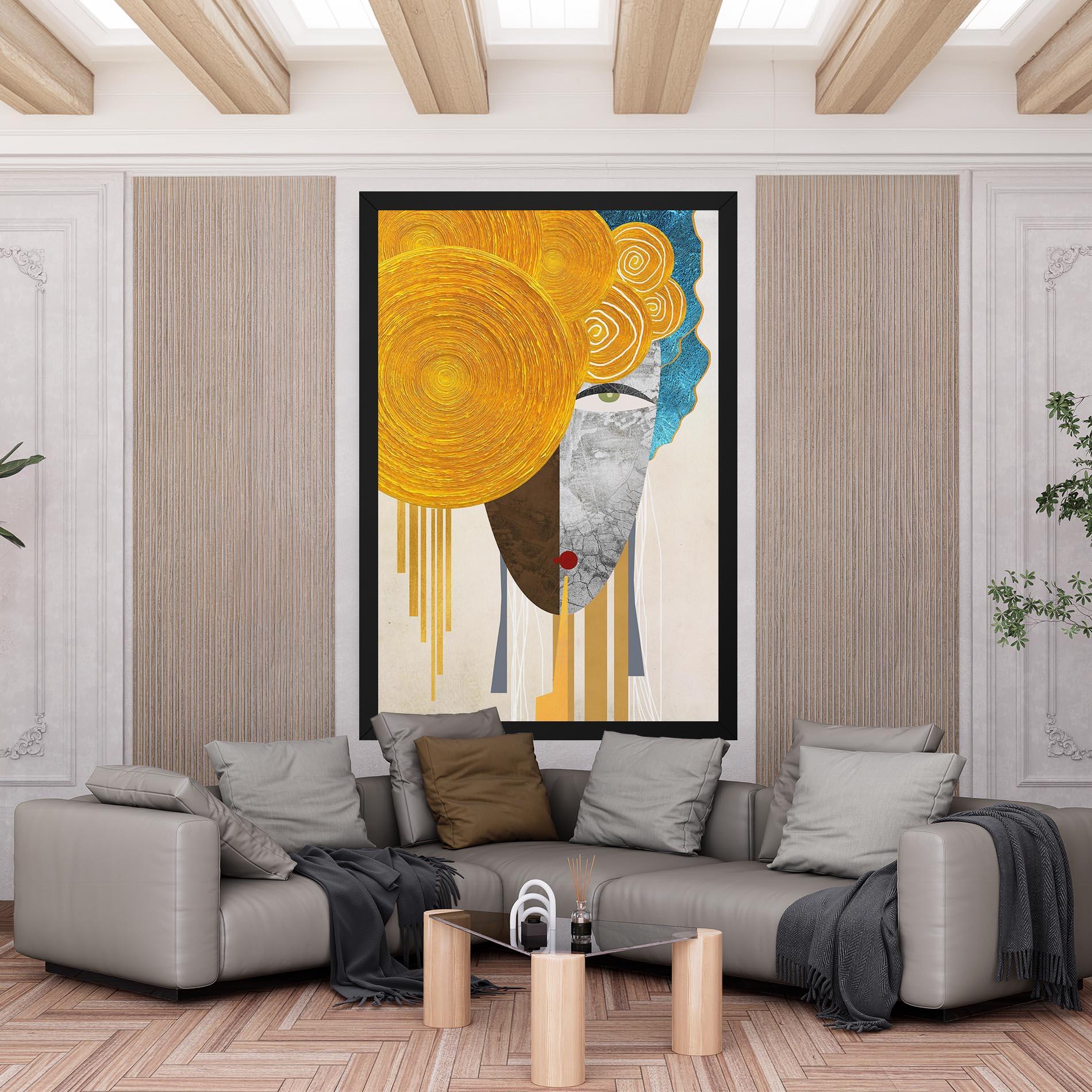 Tablou Canvas Abstract Grey Face 1 mockup 6