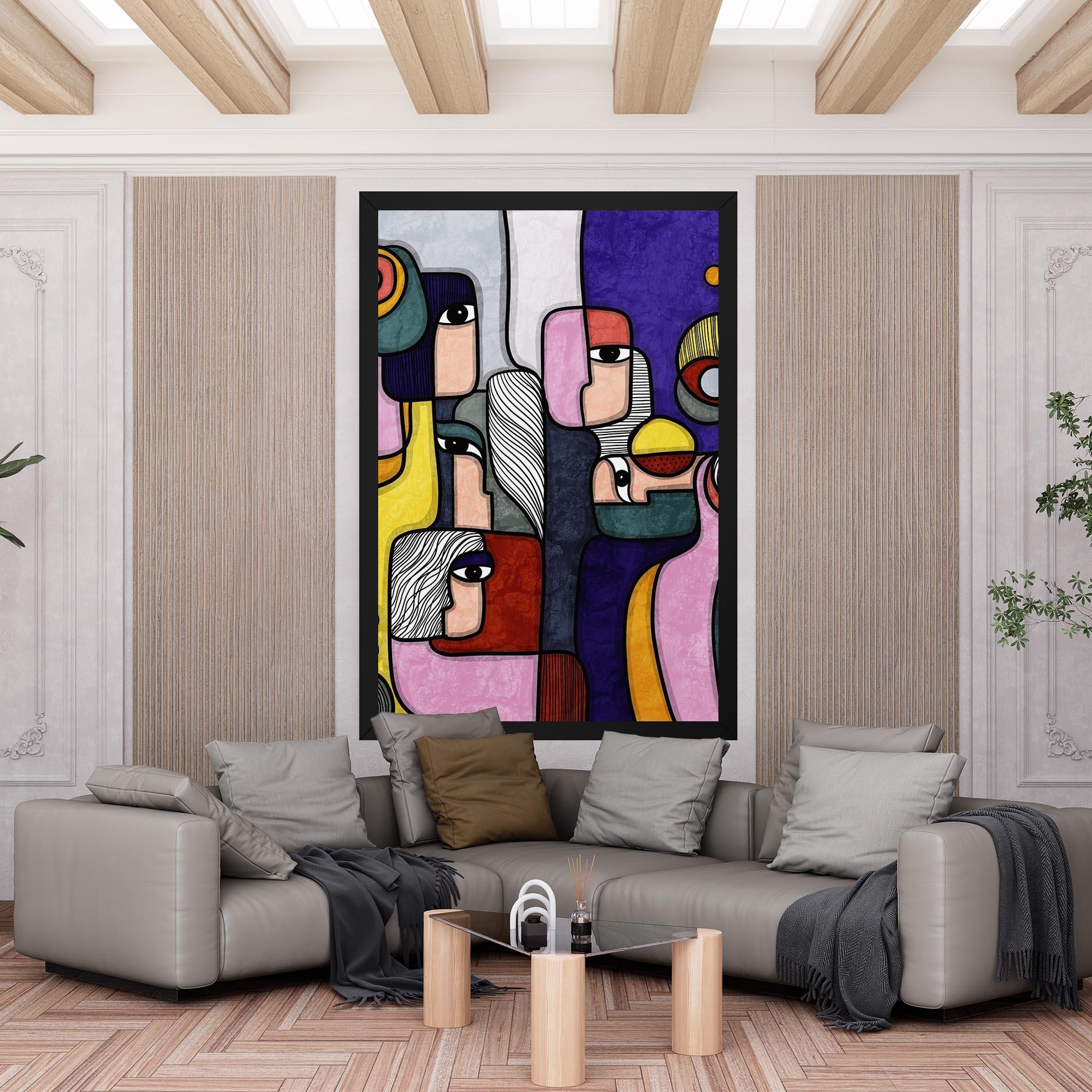 Tablou Canvas Abstract Looking Eyes mockup 6