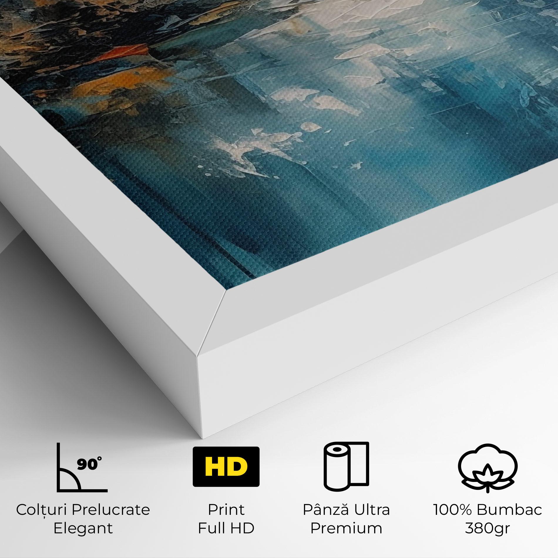 Tablou Canvas Abstract Blue Art mockup 4