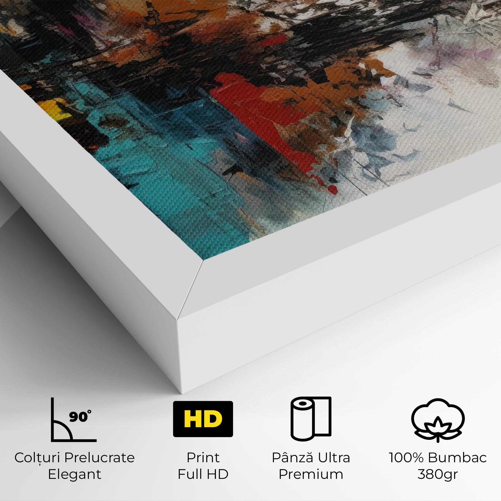 Tablou Canvas Abstract City Painting mockup 4