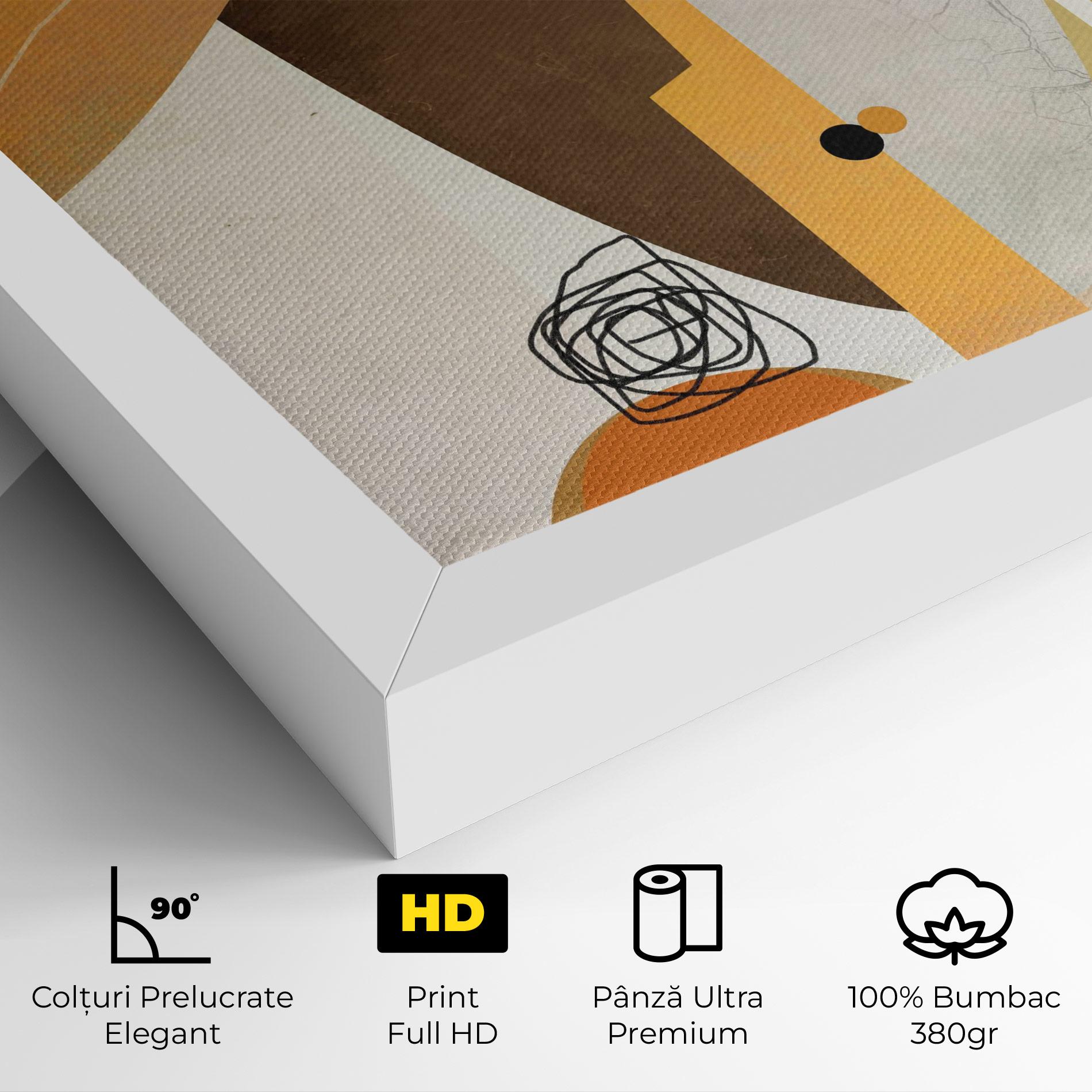 Tablou Canvas Abstract Orange Face mockup 4