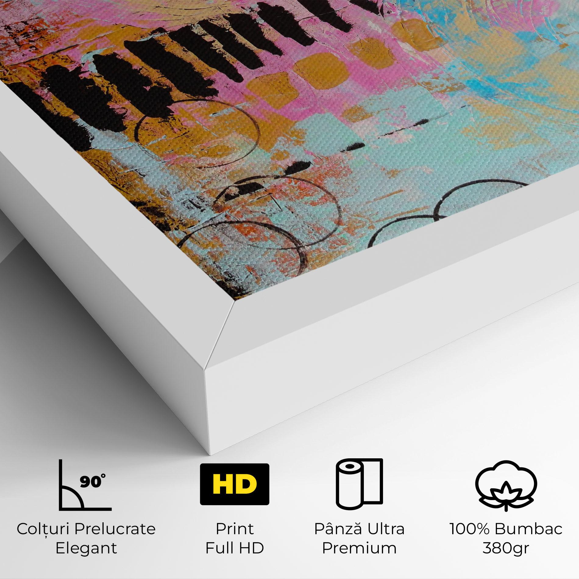 Tablou Canvas Abstract Pink Circle mockup 4