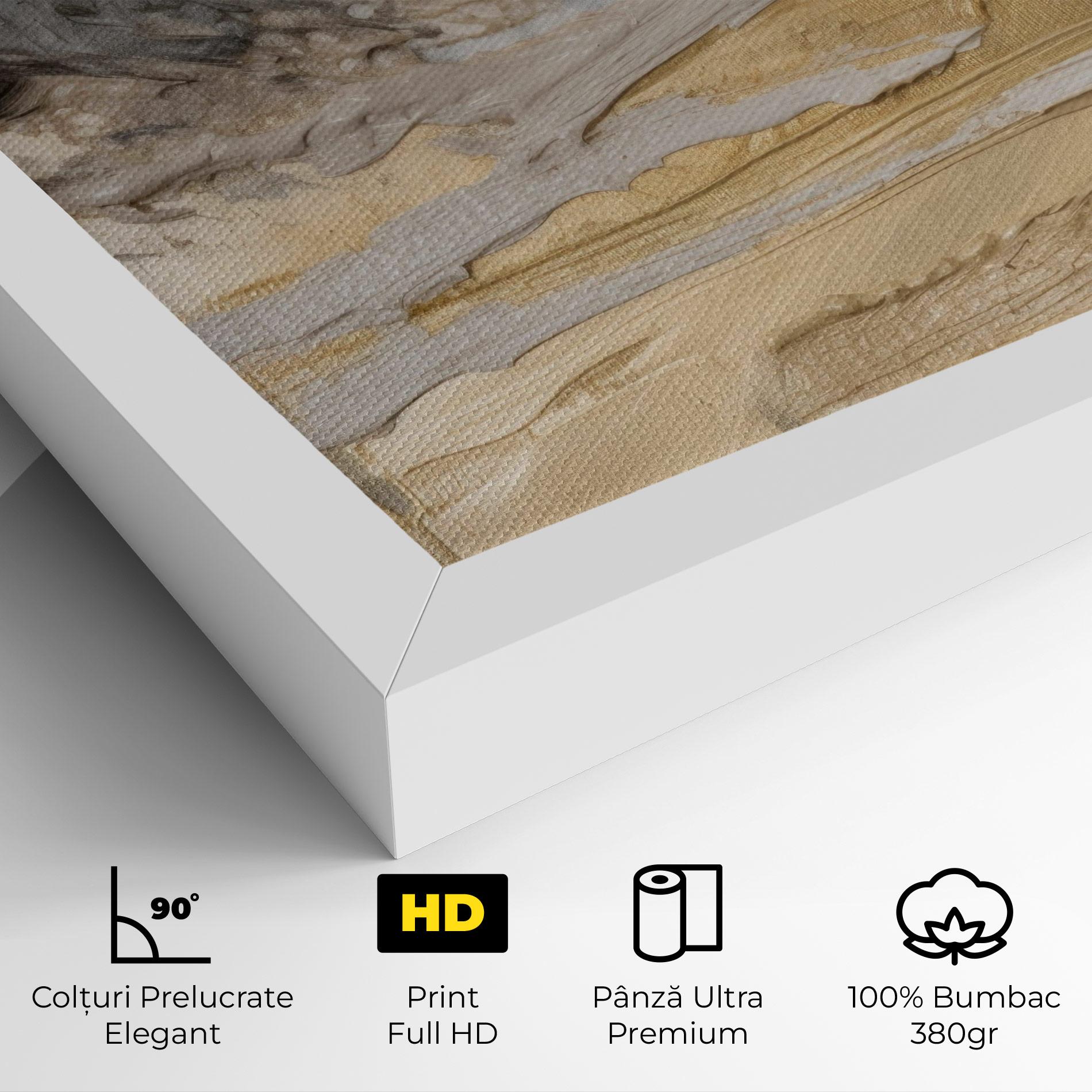 Tablou Canvas Abstract White Waves mockup 4