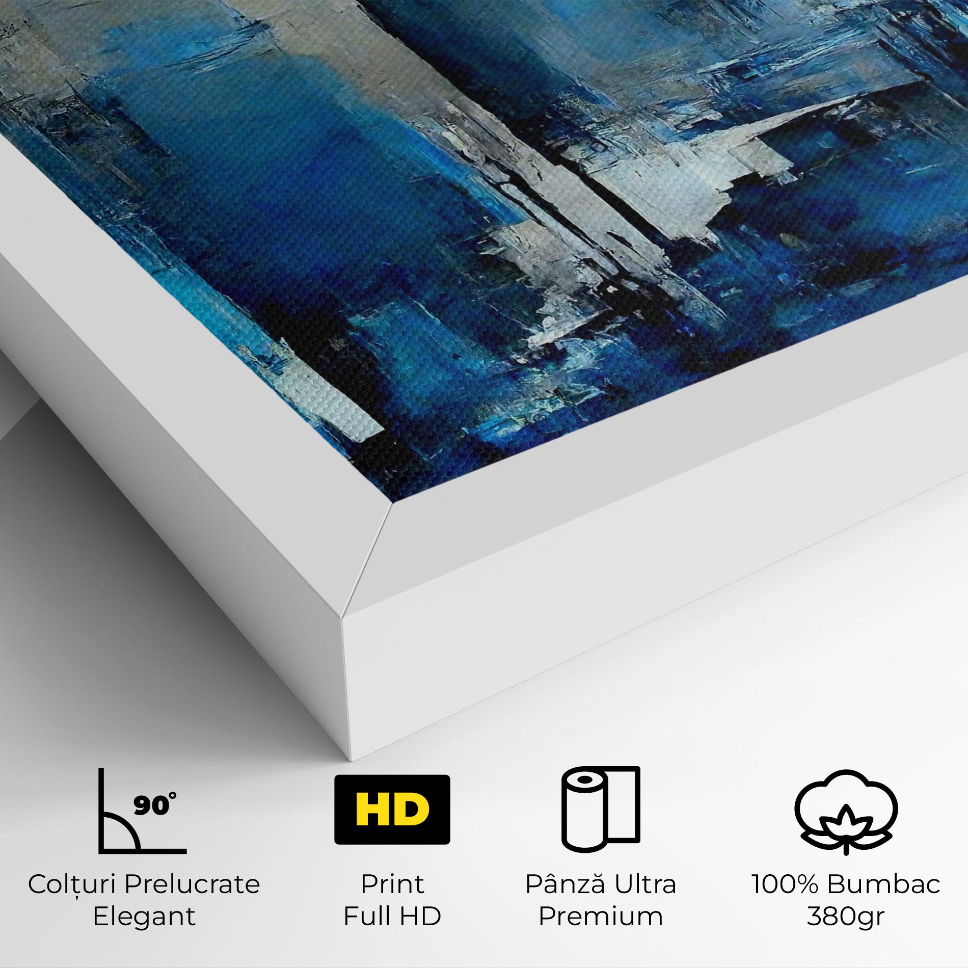 Tablou Canvas Blue Gray Color mockup 4