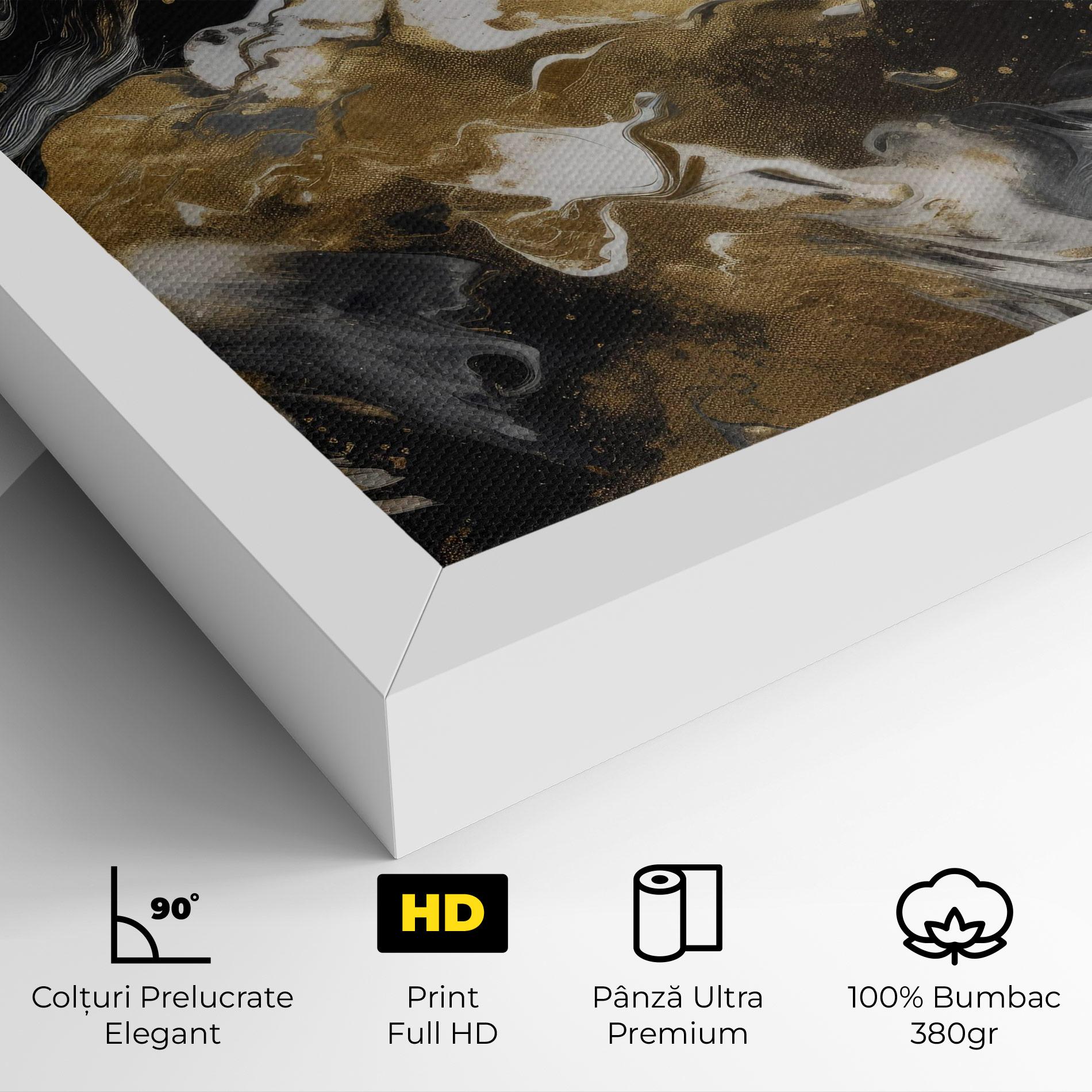 Tablou Canvas Gold Acrylic Fluid mockup 4