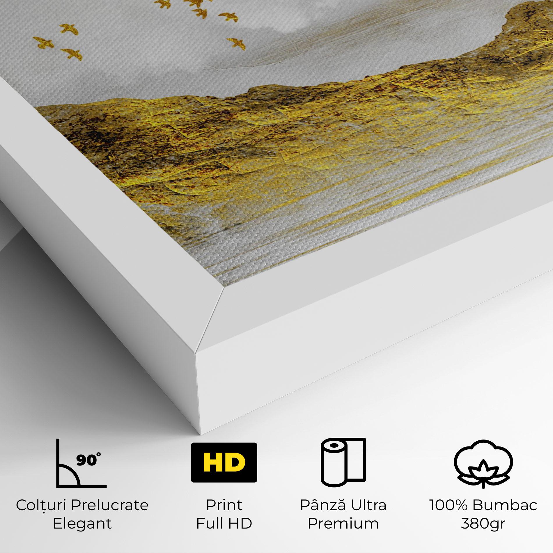 Tablou Canvas Gold Mountains Abstract mockup 4