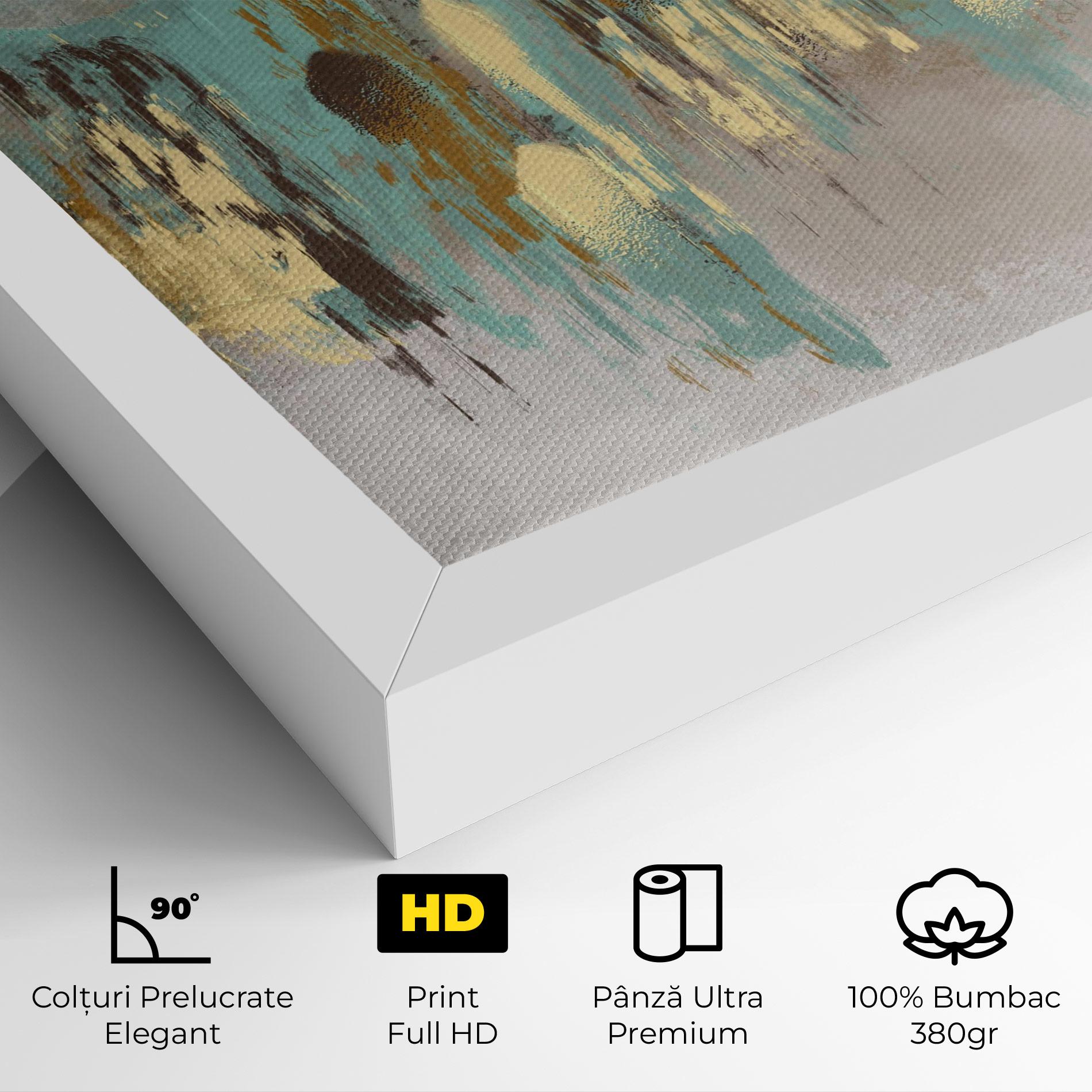 Tablou Canvas Gold Spiral Points mockup 4