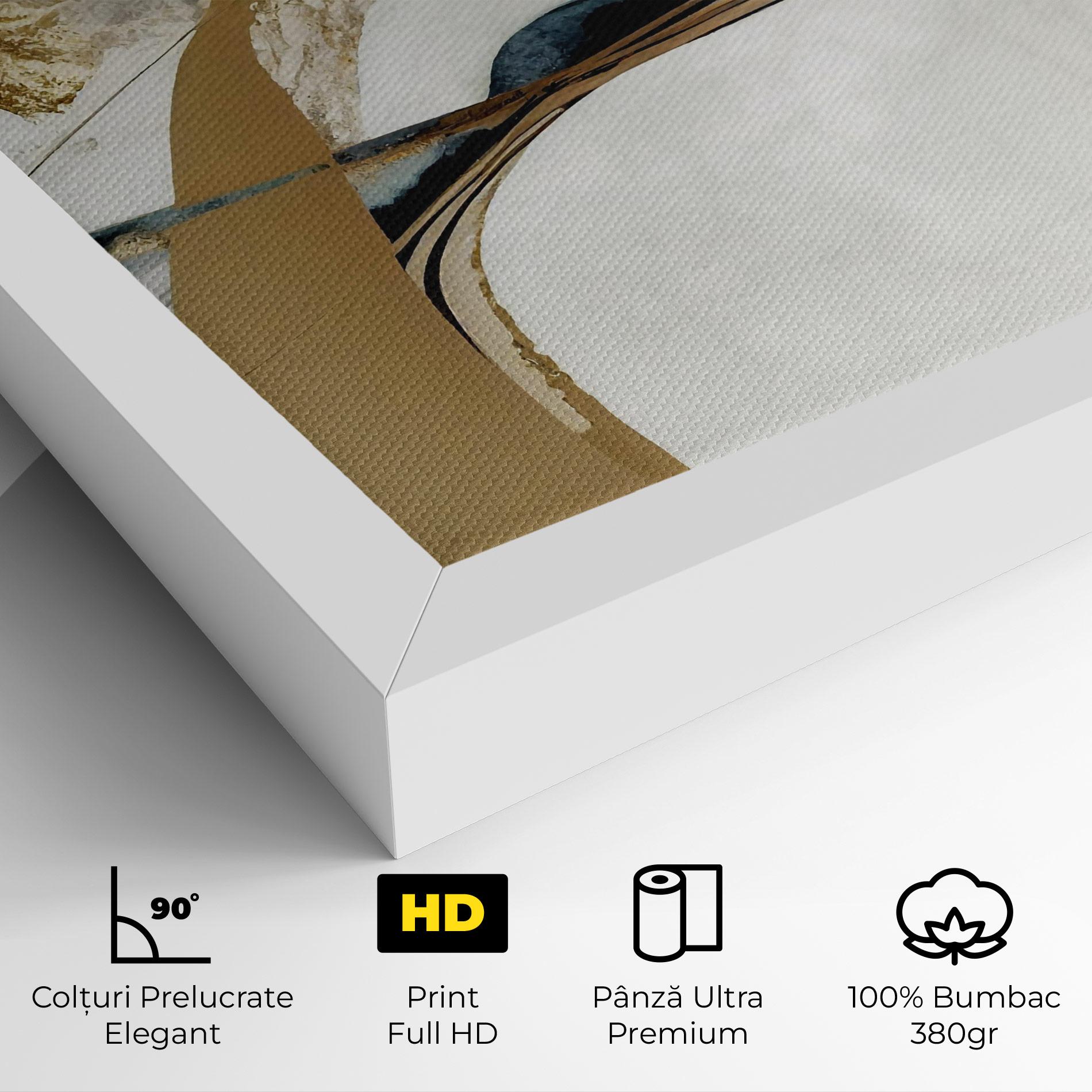 Tablou Canvas Golden Blue Marble mockup 4