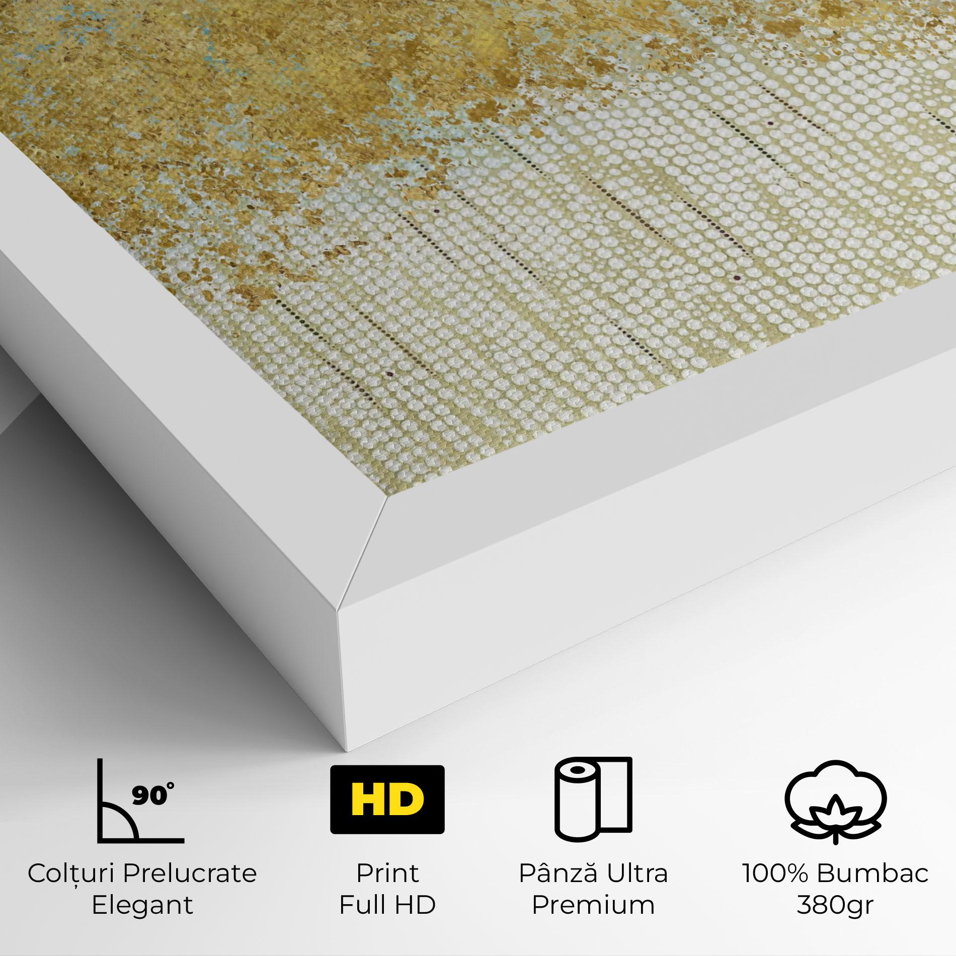 Tablou Canvas Golden White Points mockup 4