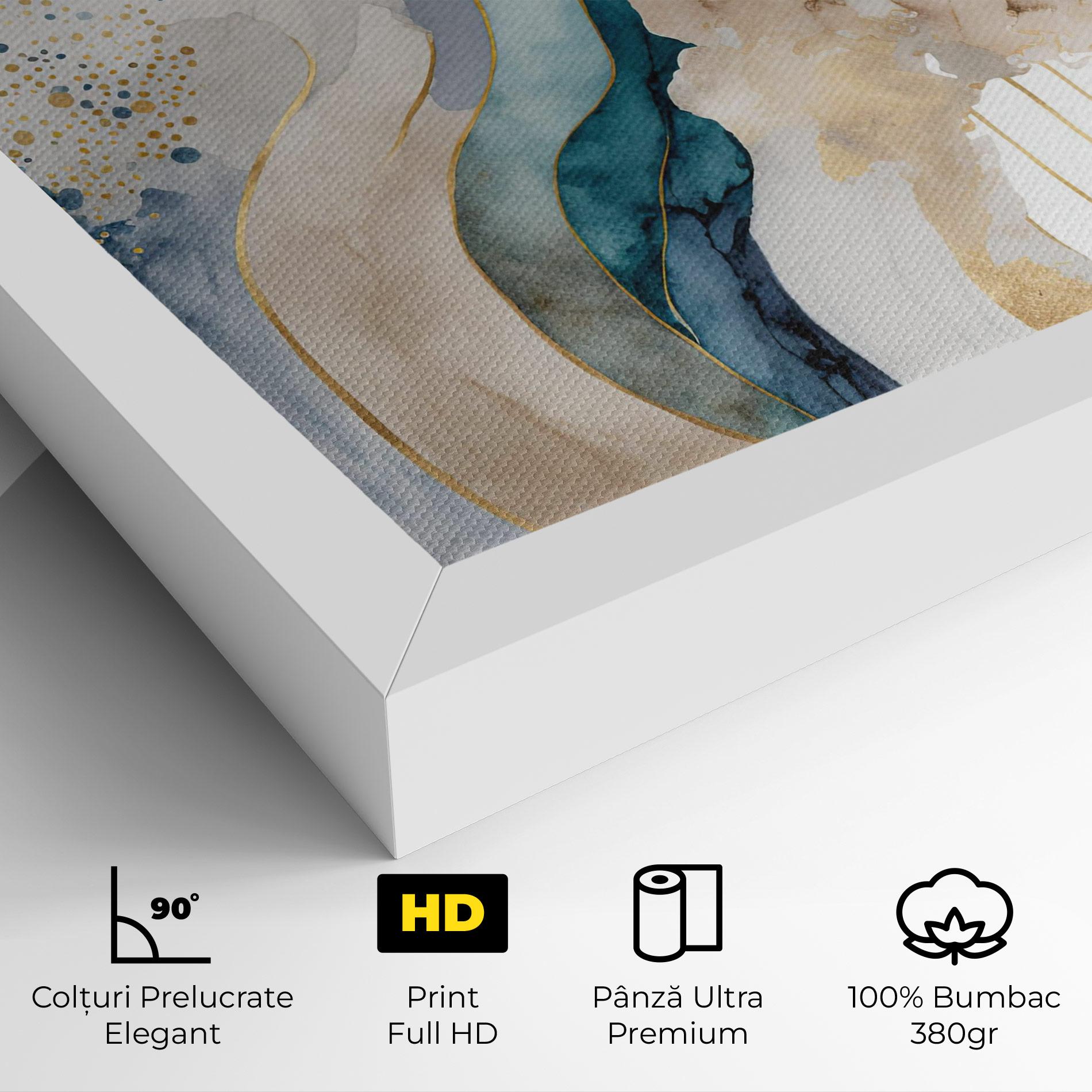 Tablou Canvas Light Blue Waves mockup 4