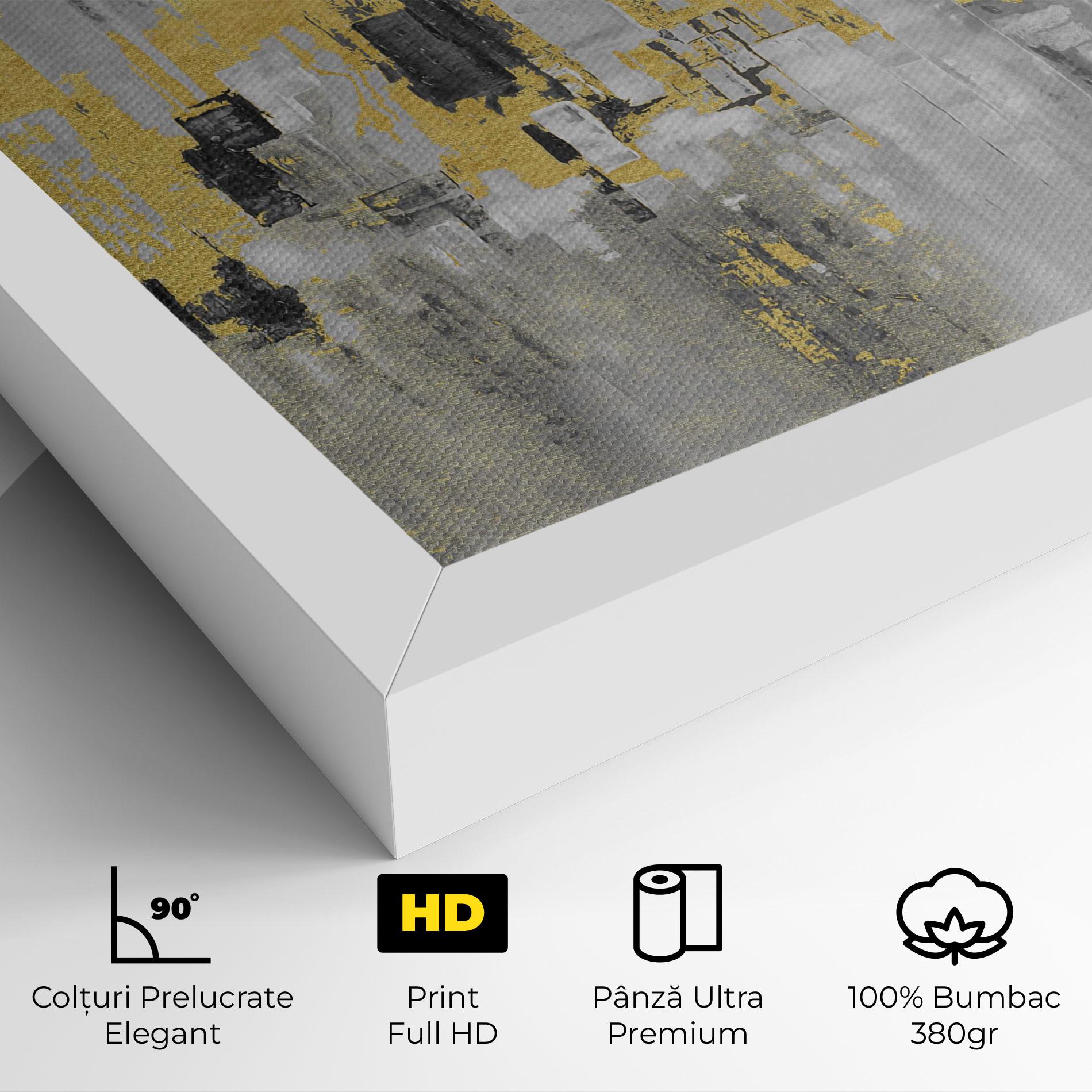 Tablou Canvas Light Grey With Gold mockup 4