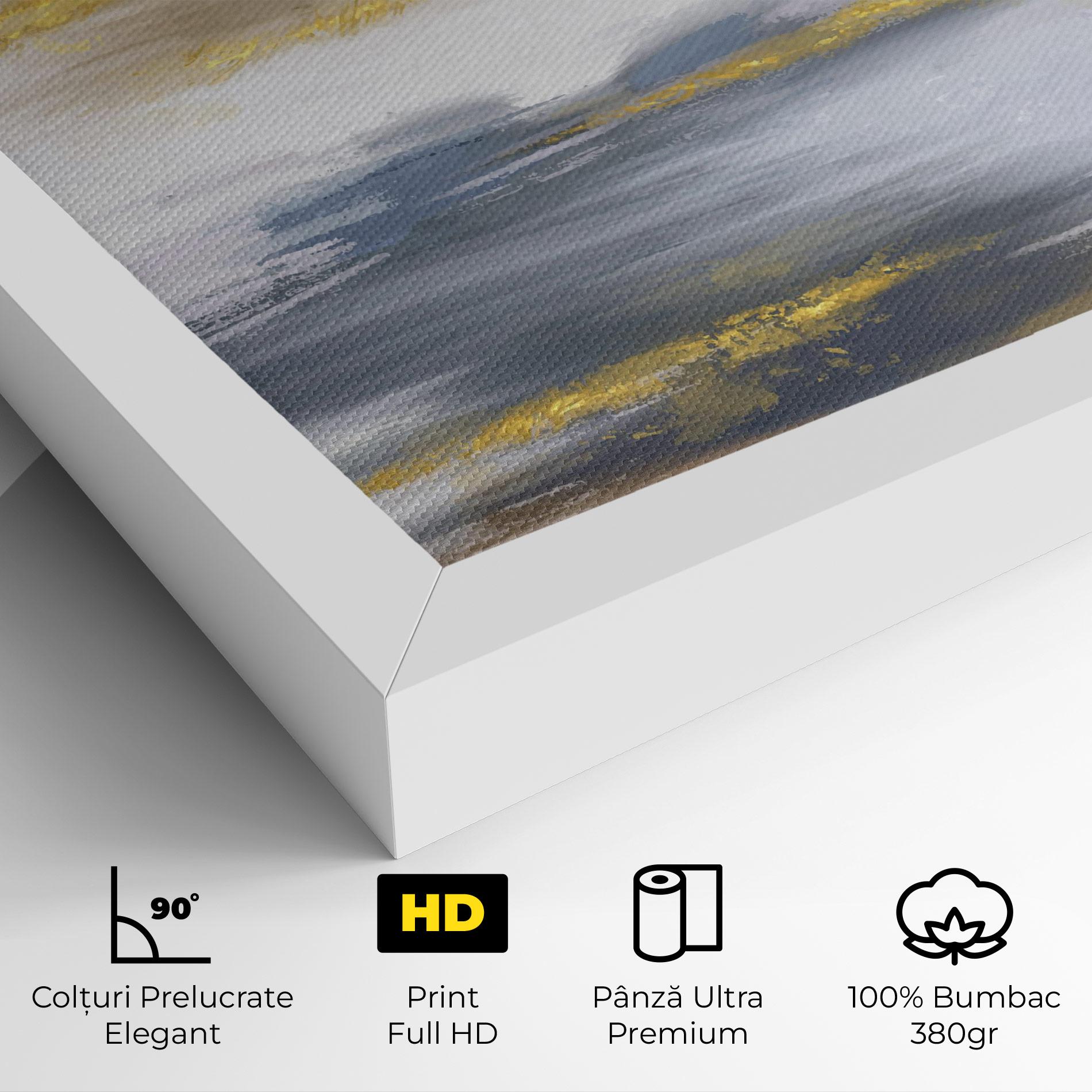 Tablou Canvas Messy Gold Art mockup 4