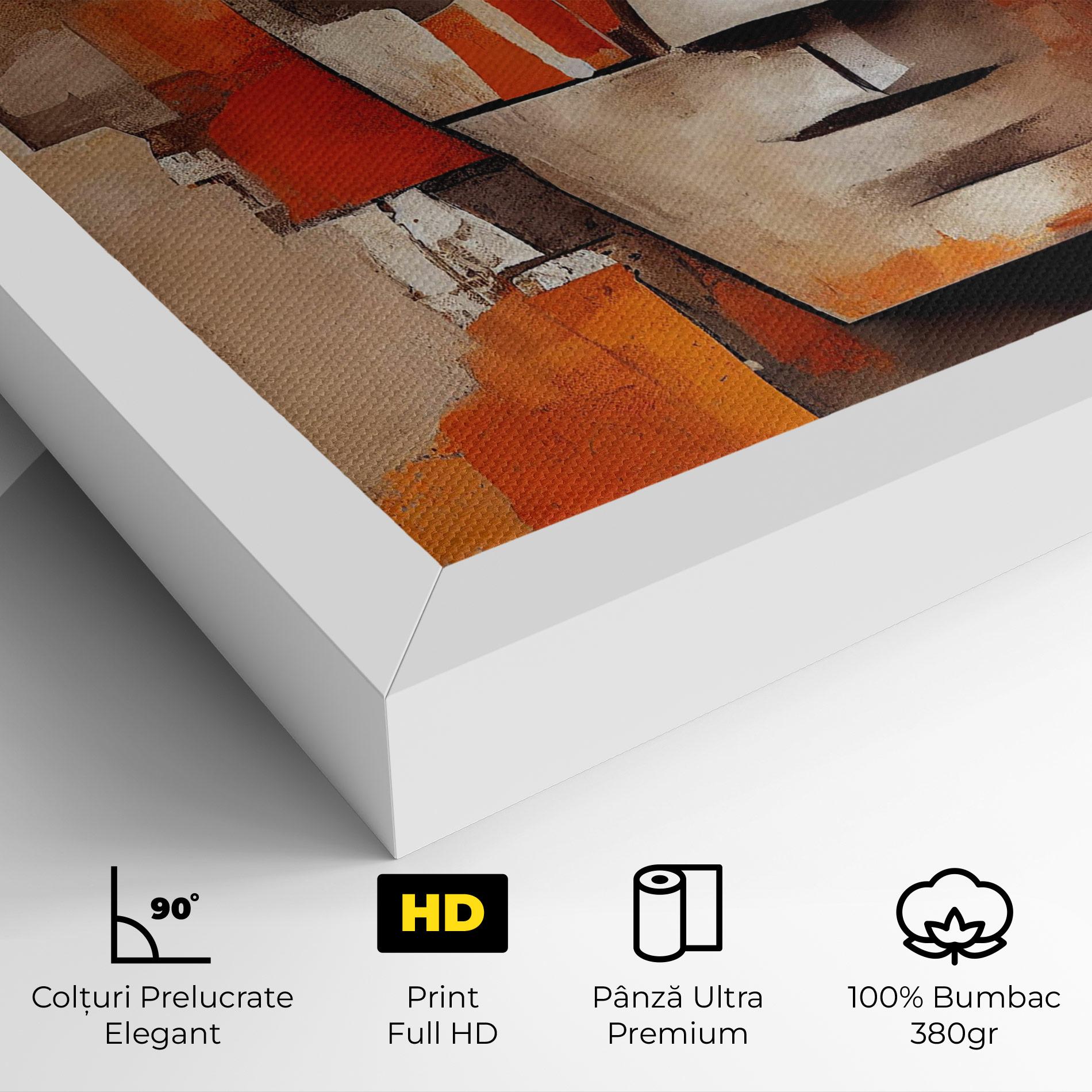 Tablou Canvas Orange Male Face mockup 4