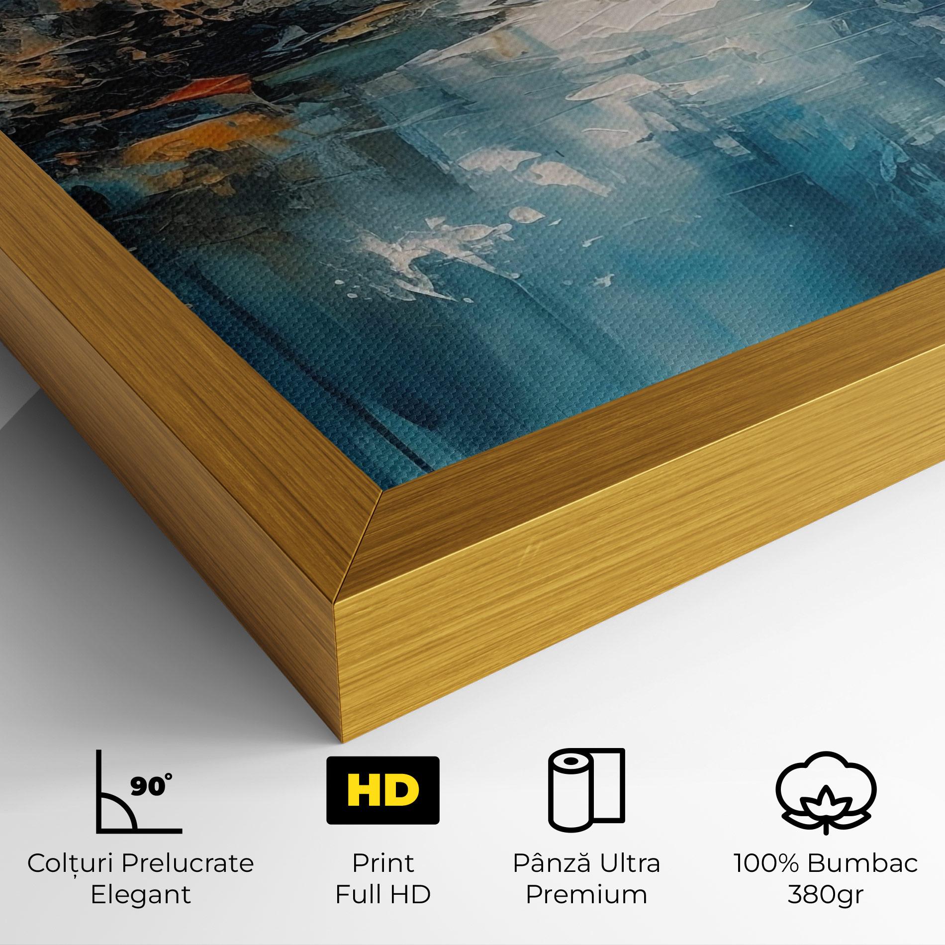 Tablou Canvas Abstract Blue Art mockup 4