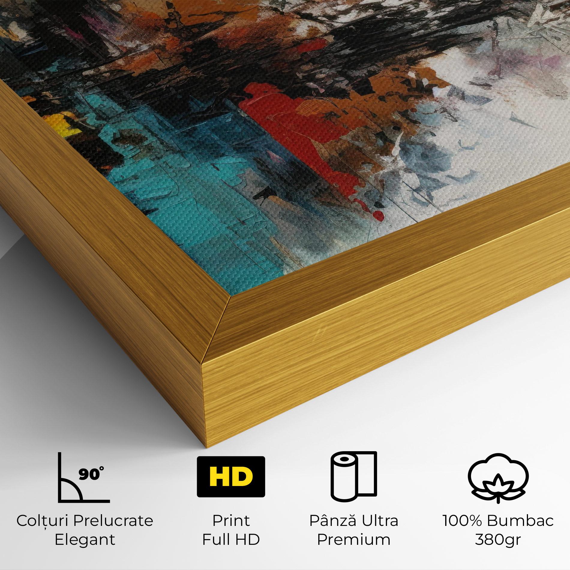 Tablou Canvas Abstract City Painting mockup 4