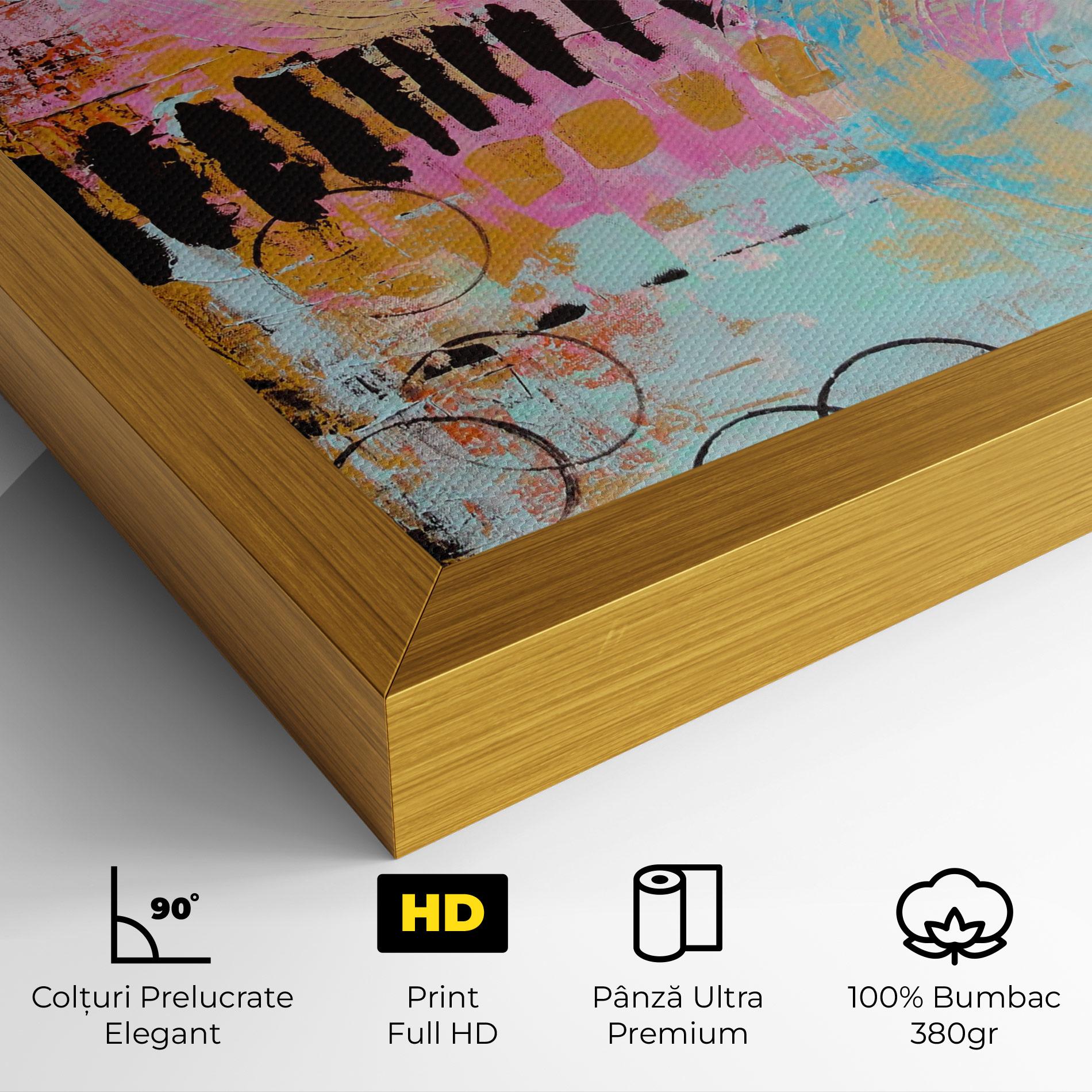 Tablou Canvas Abstract Pink Circle mockup 4