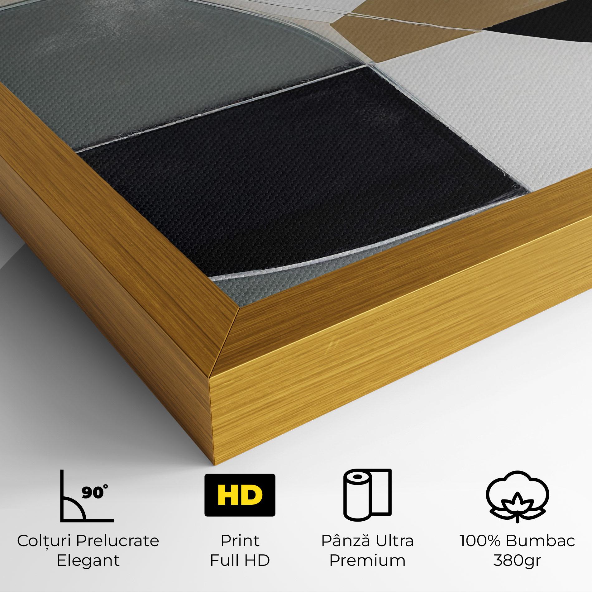 Tablou Canvas Black Grey Shape mockup 4