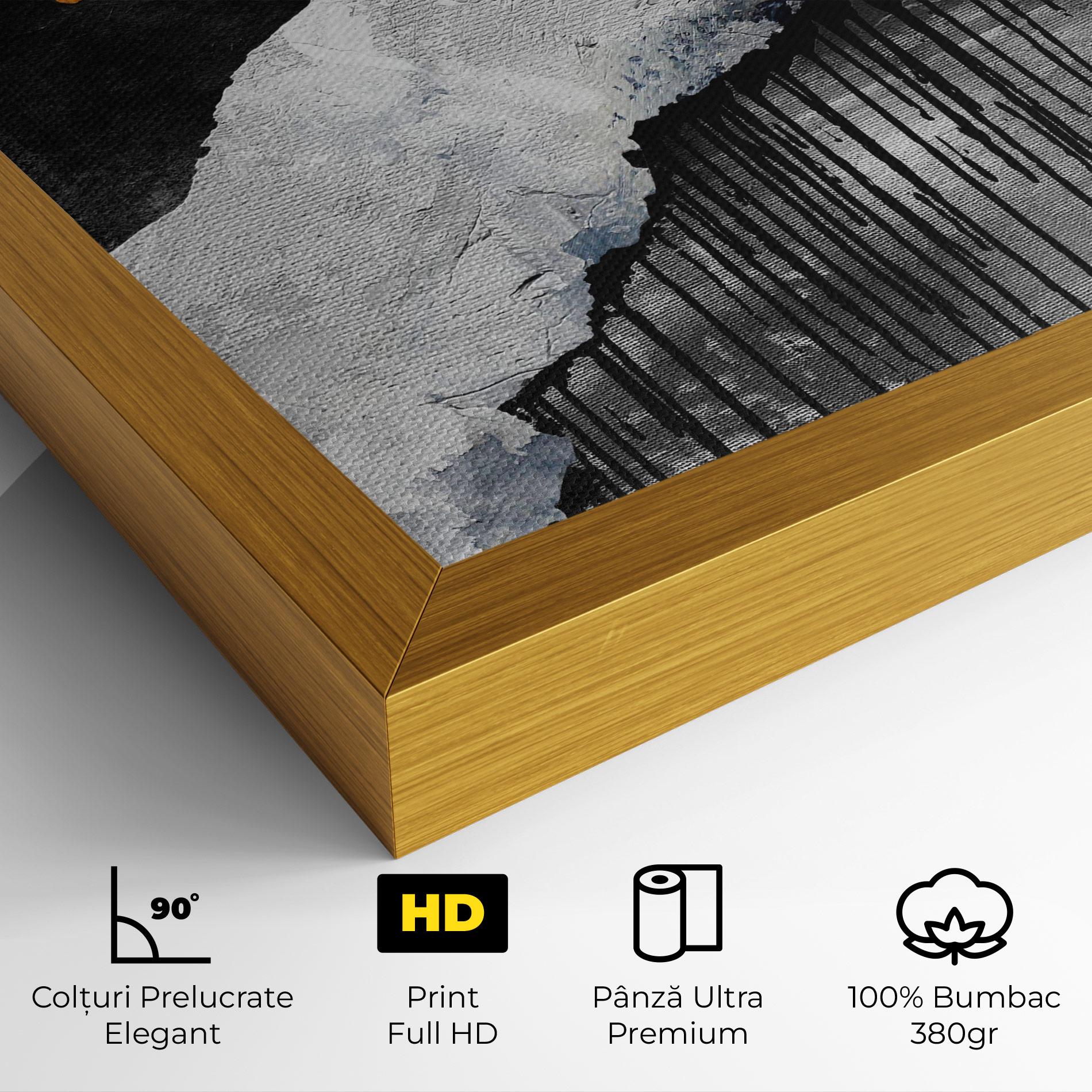 Tablou Canvas Black Paint Flowing mockup 4